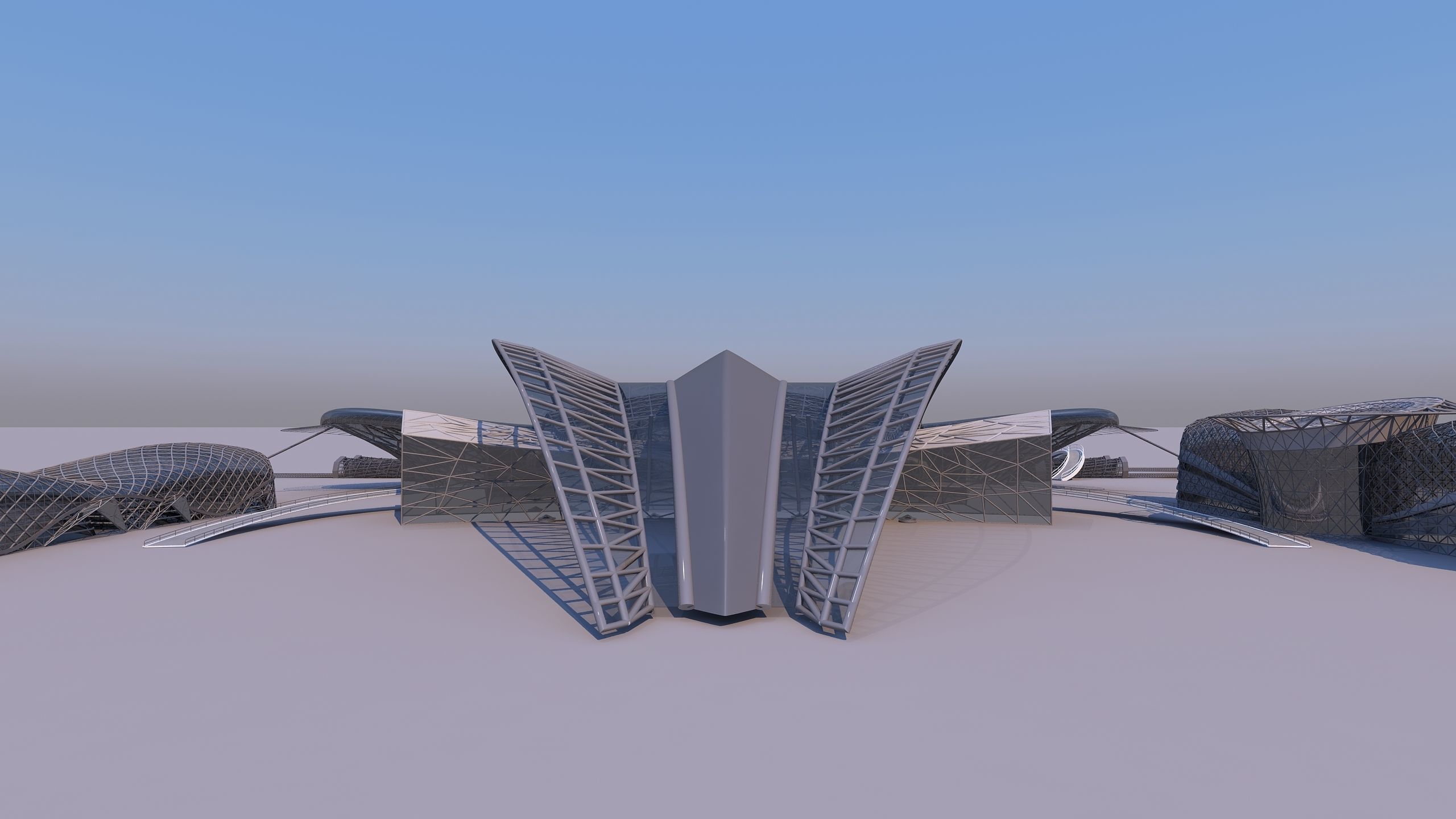 0155 - Train Station Building 3D model_6
