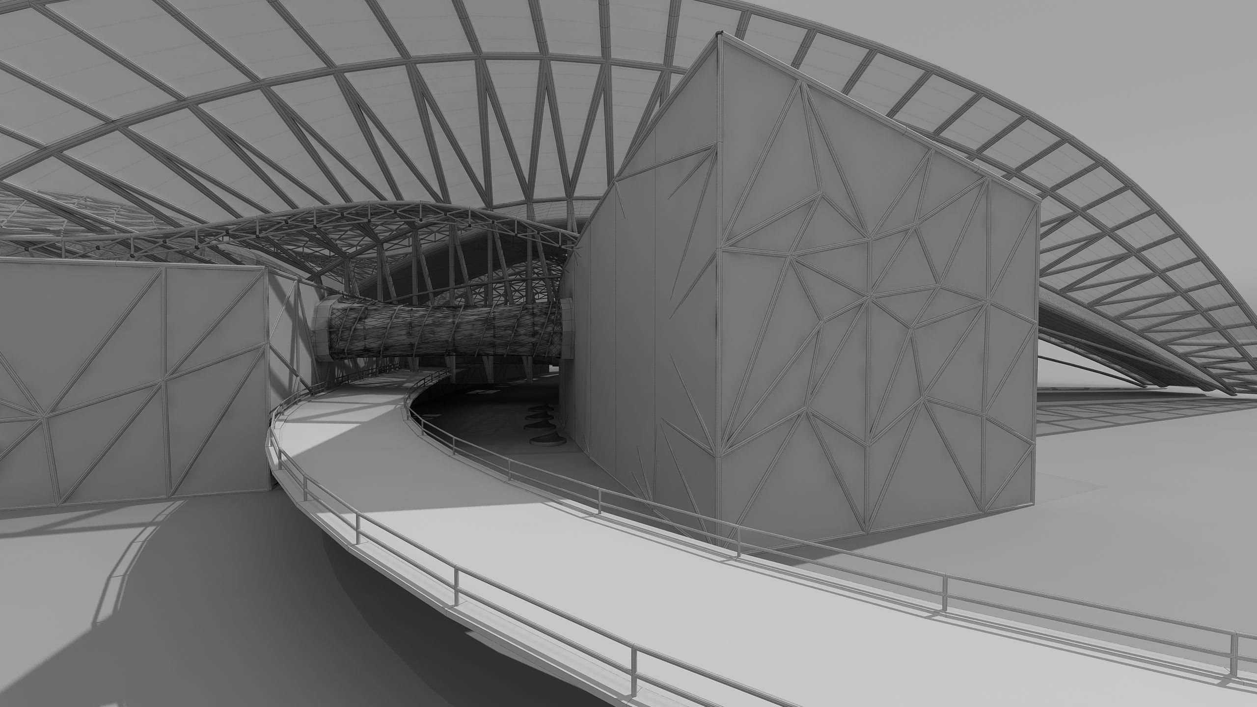 0155 - Train Station Building 3D model_22