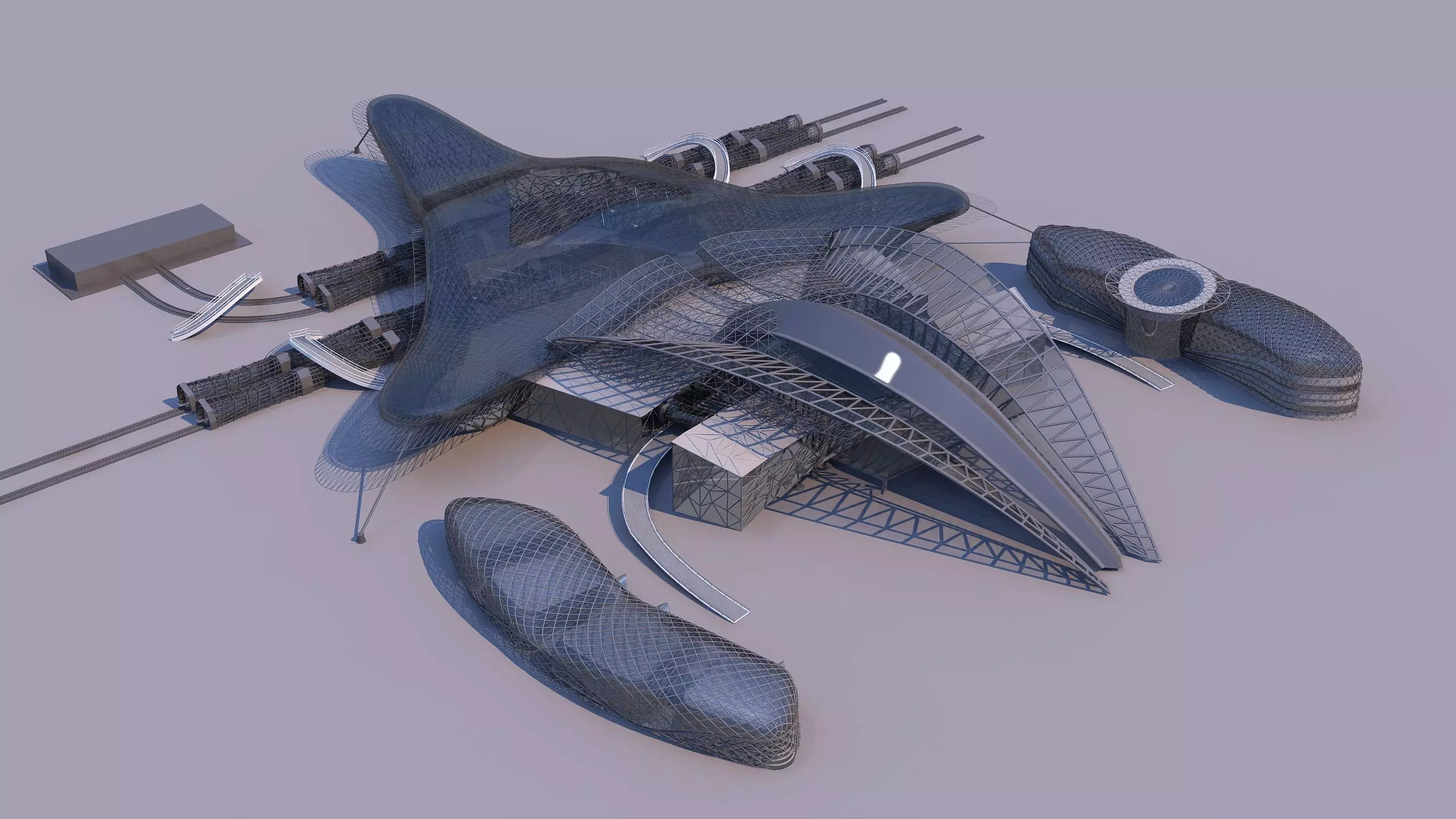 0155 - Train Station Building 3D model_0