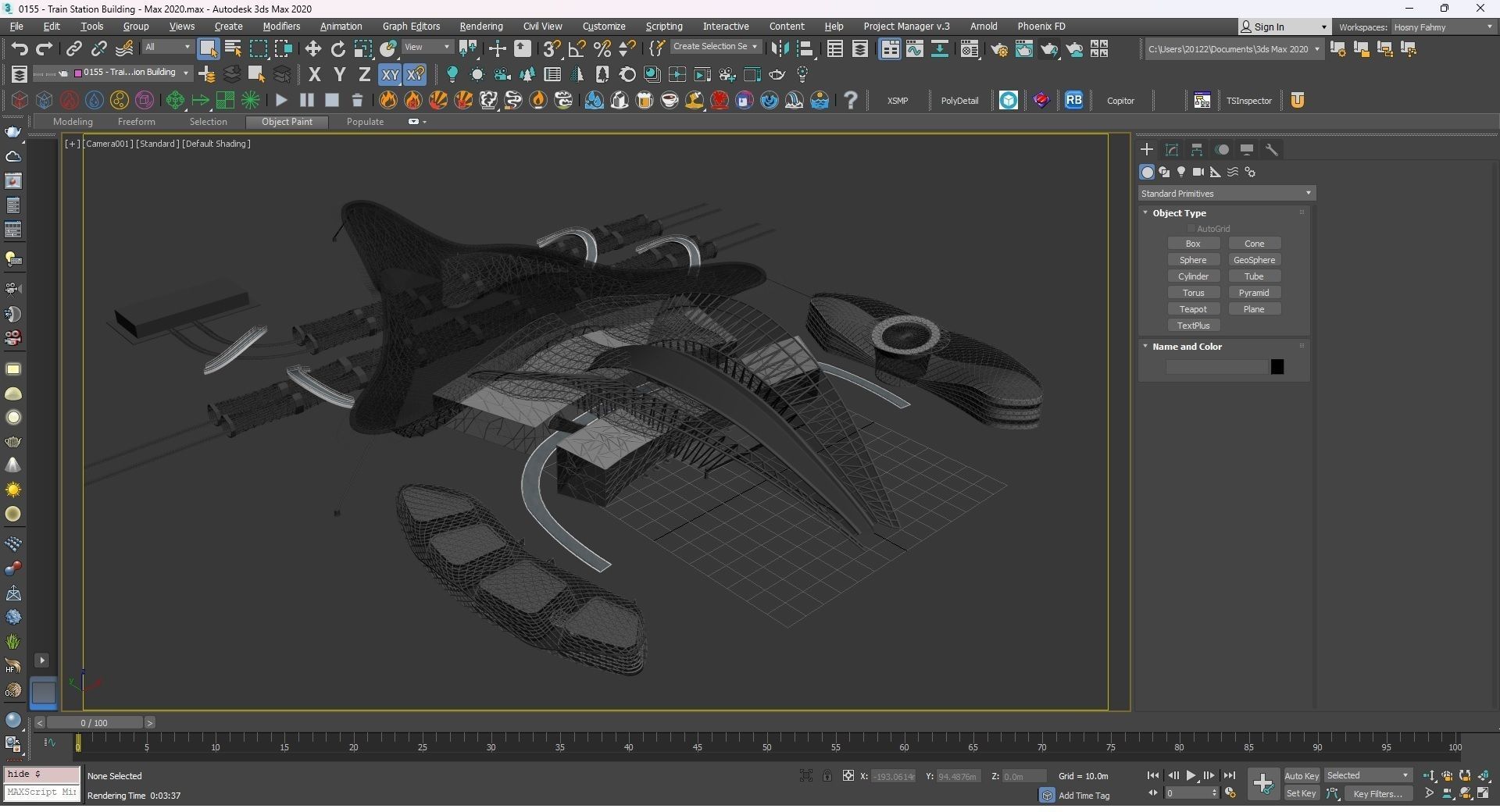0155 - Train Station Building 3D model_26