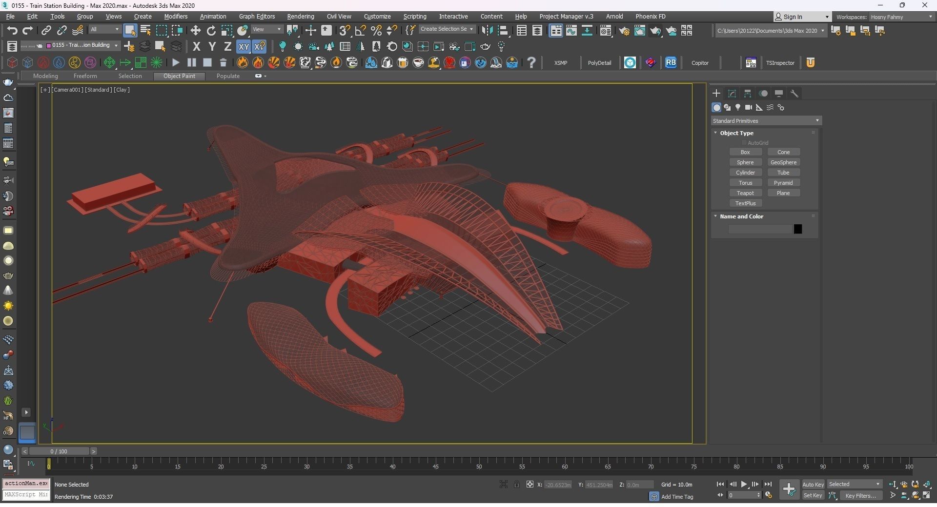 0155 - Train Station Building 3D model_28