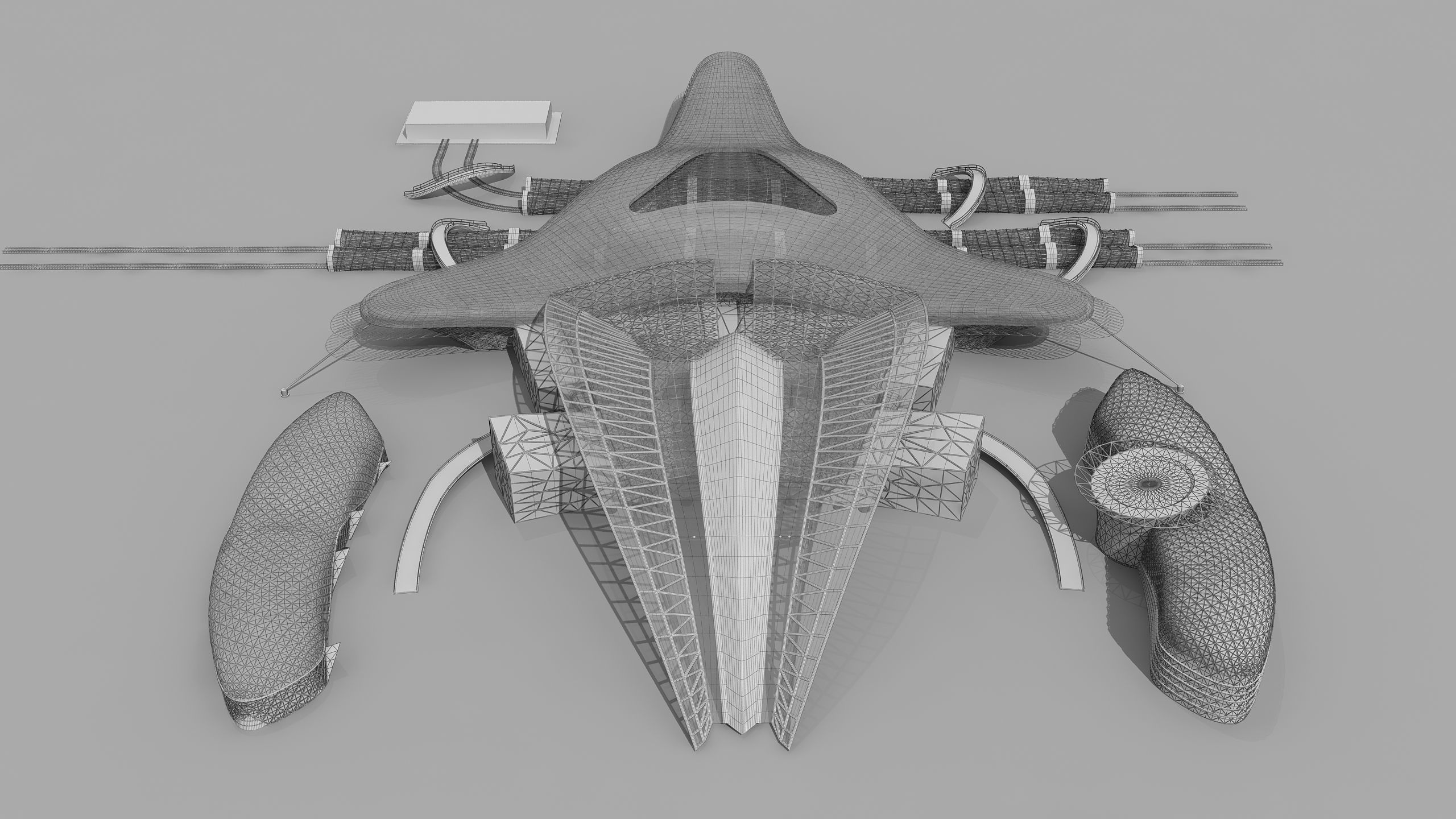 0155 - Train Station Building 3D model_16