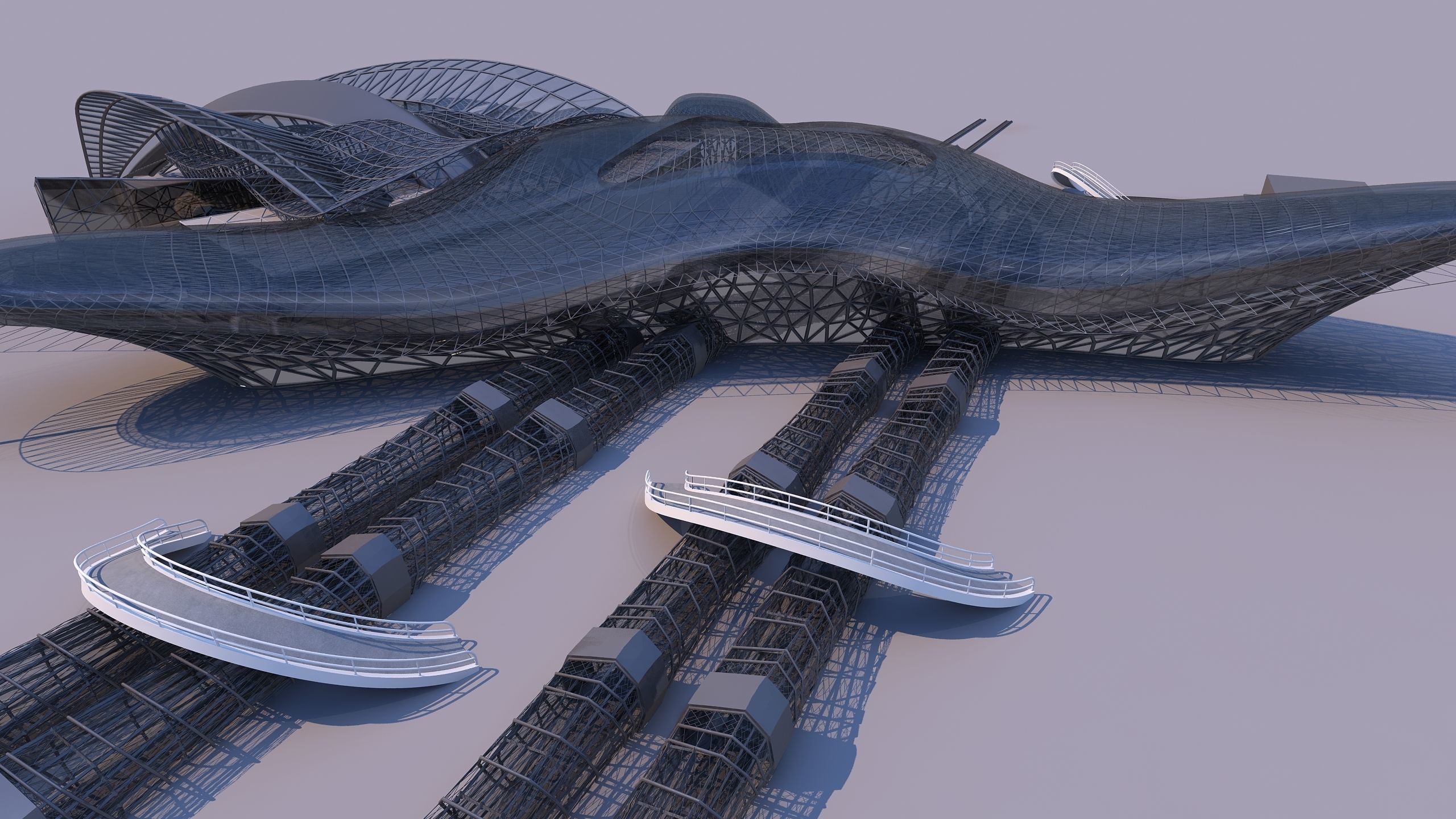 0155 - Train Station Building 3D model_8