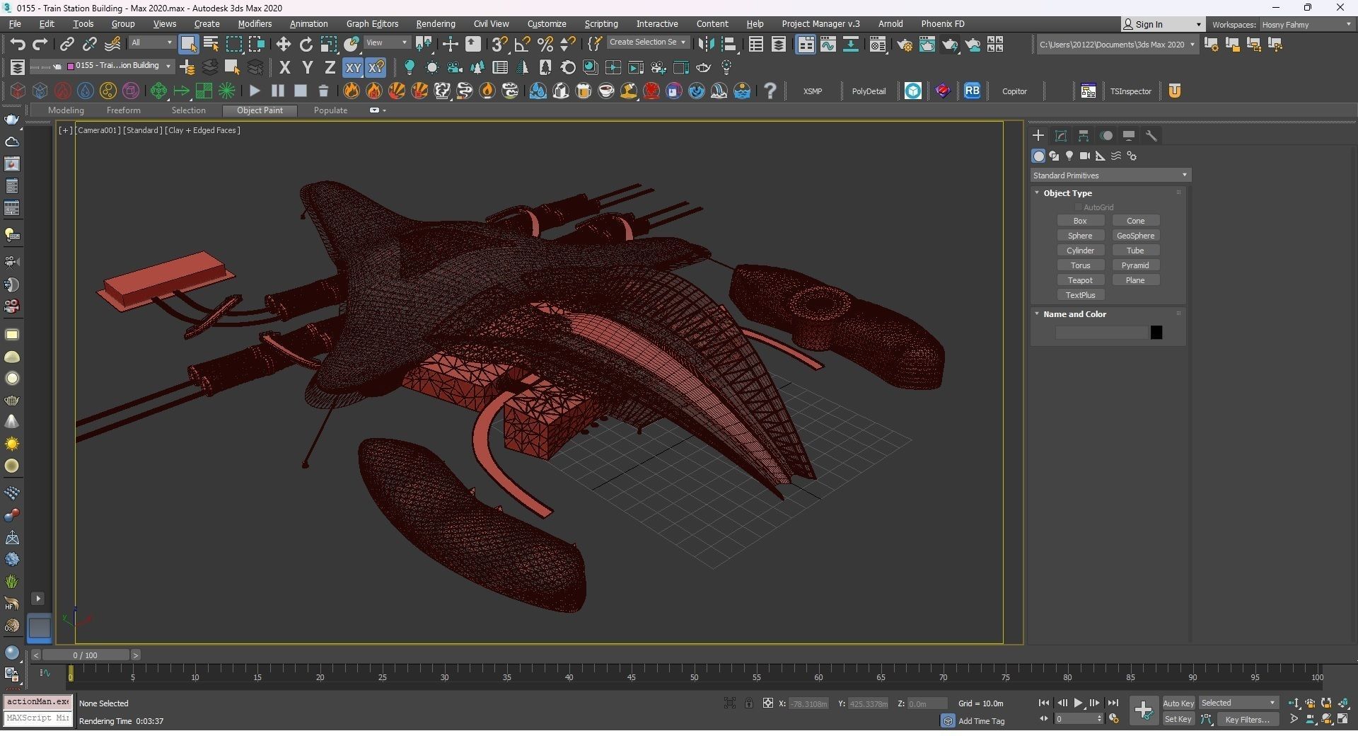 0155 - Train Station Building 3D model_29