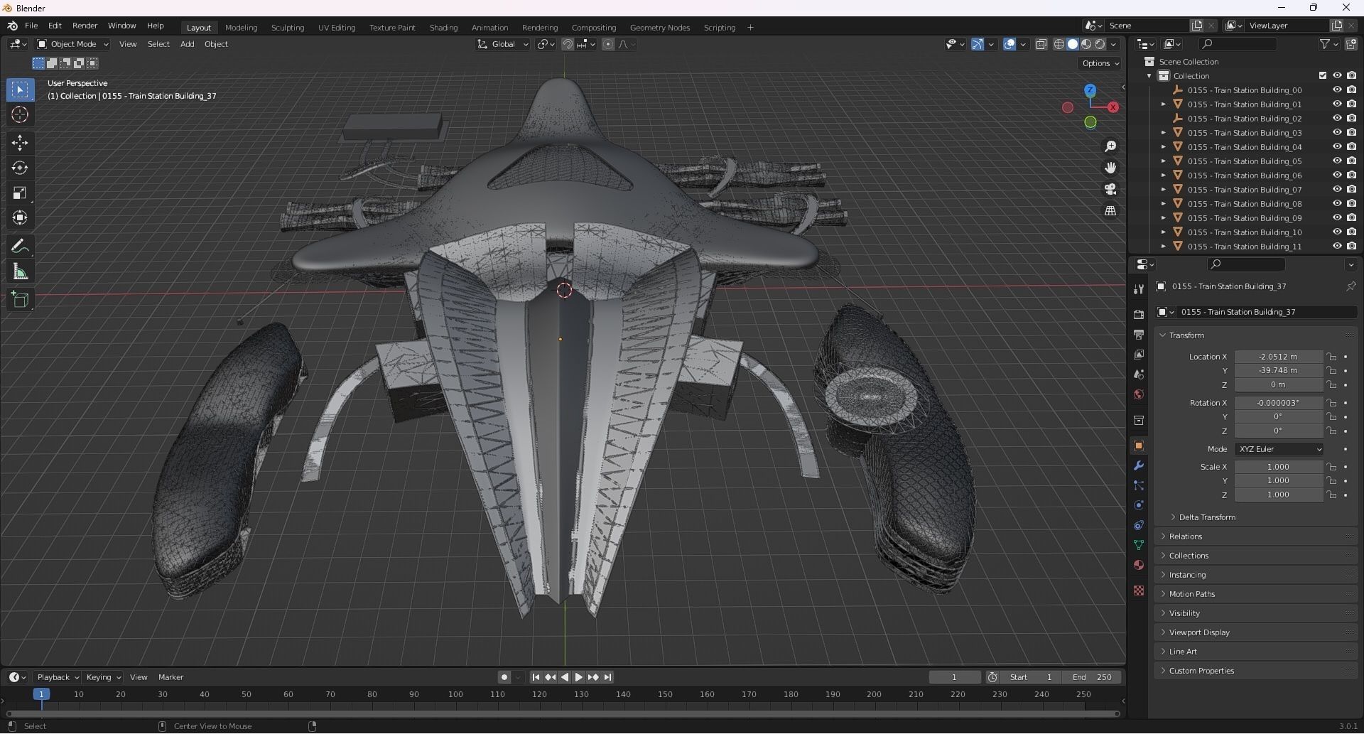 0155 - Train Station Building 3D model_30