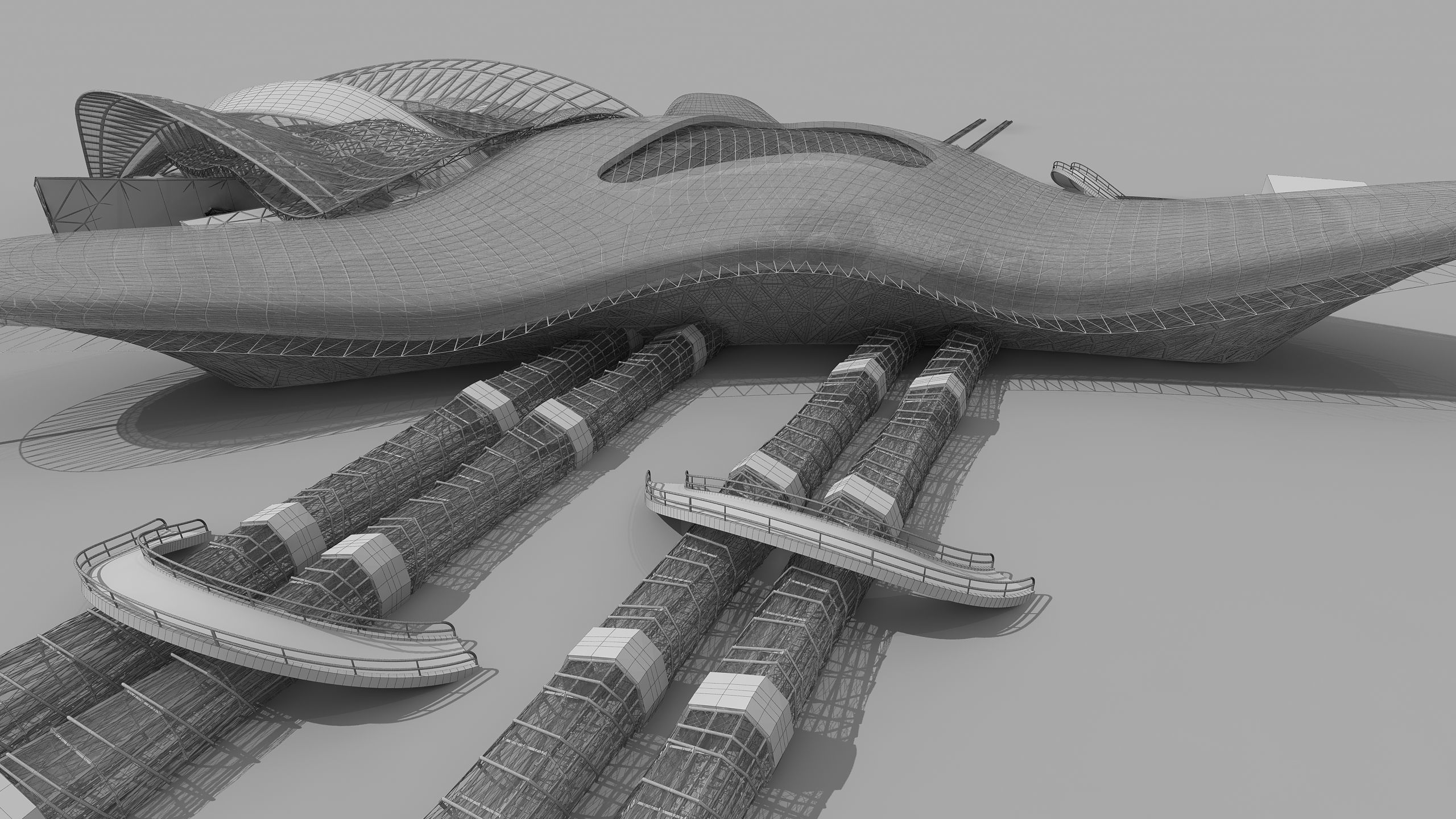 0155 - Train Station Building 3D model_21