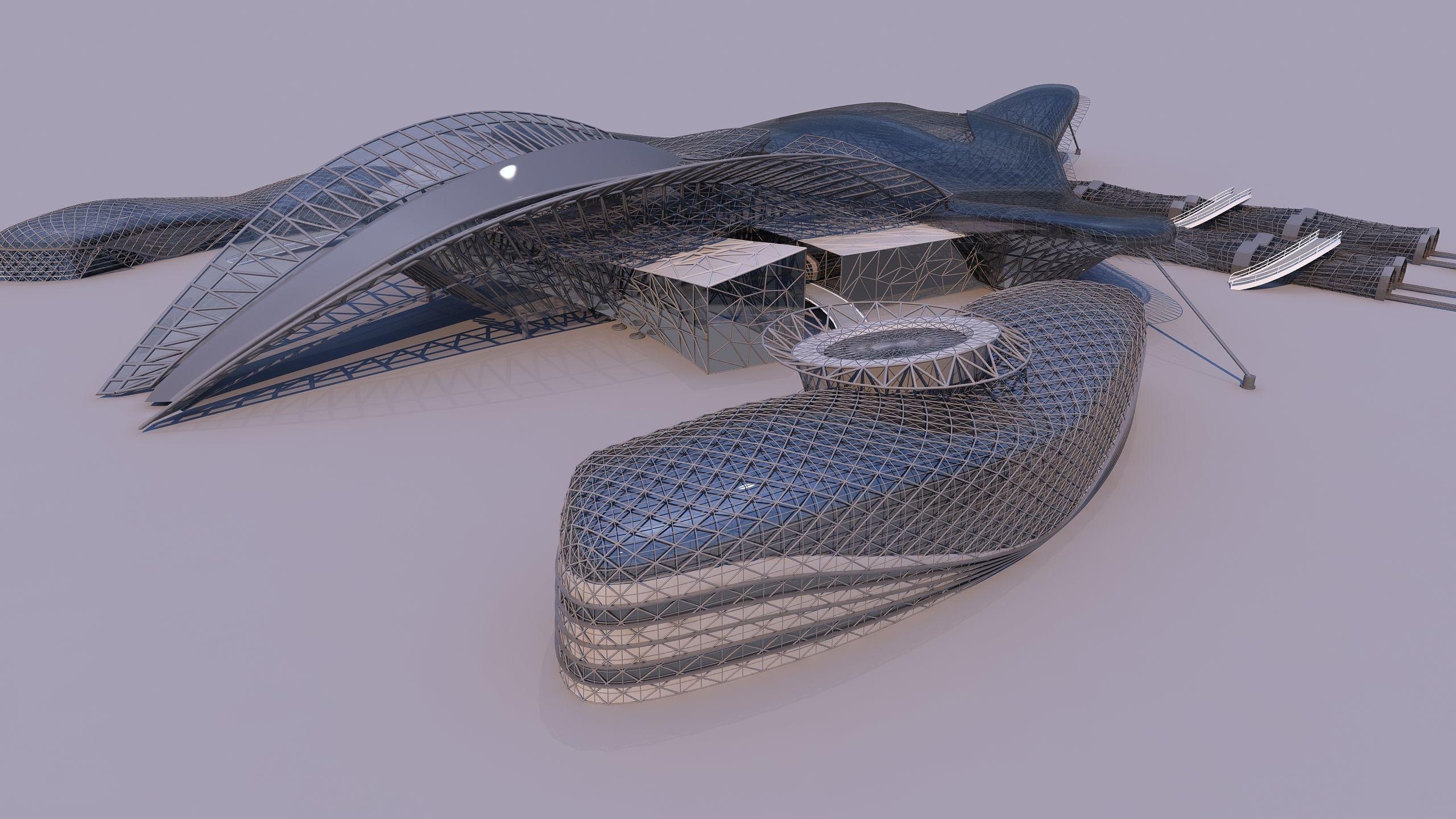 0155 - Train Station Building 3D model_12