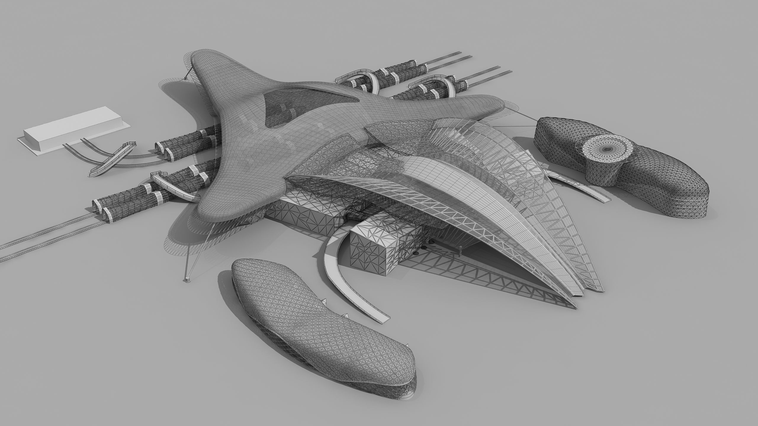 0155 - Train Station Building 3D model_13