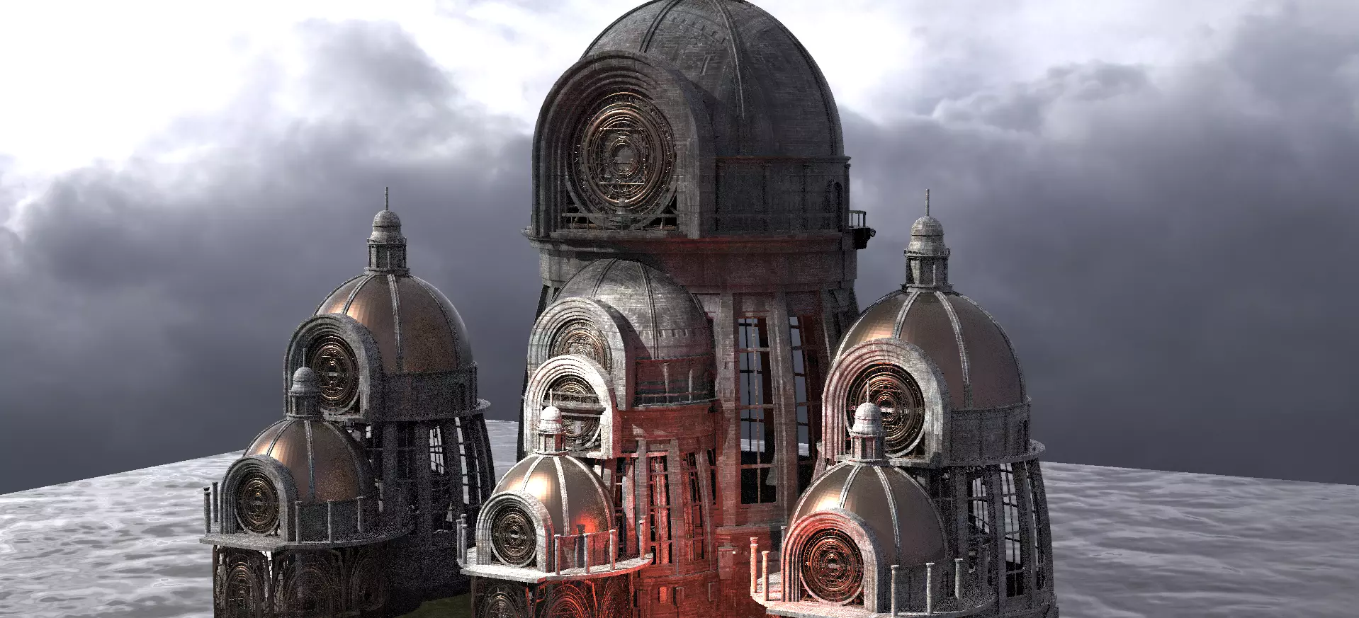 Observatory Tower Dome Temples 2 3D model_0