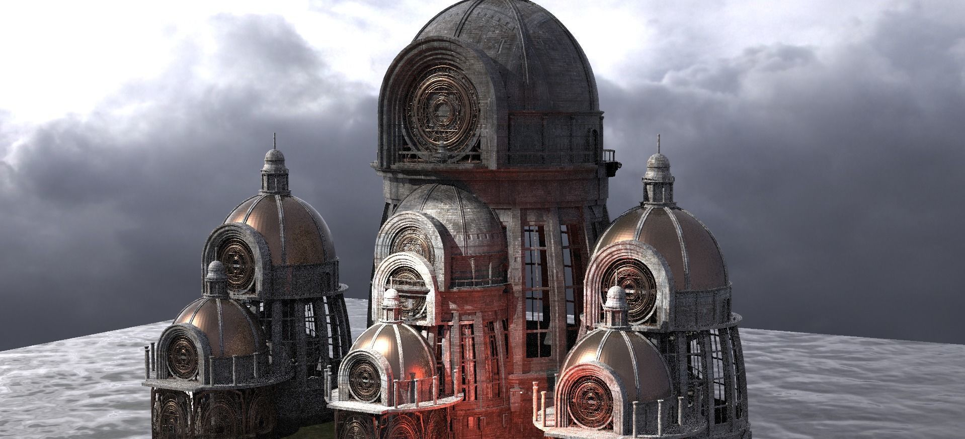 Observatory Tower Dome Temples 2 3D model_1
