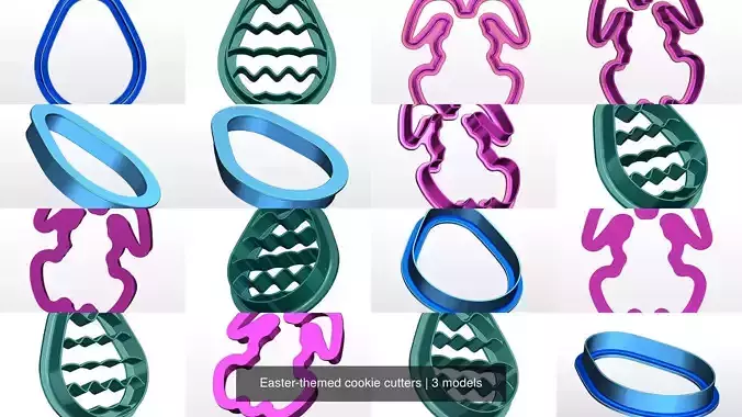 Easter-themed cookie cutters