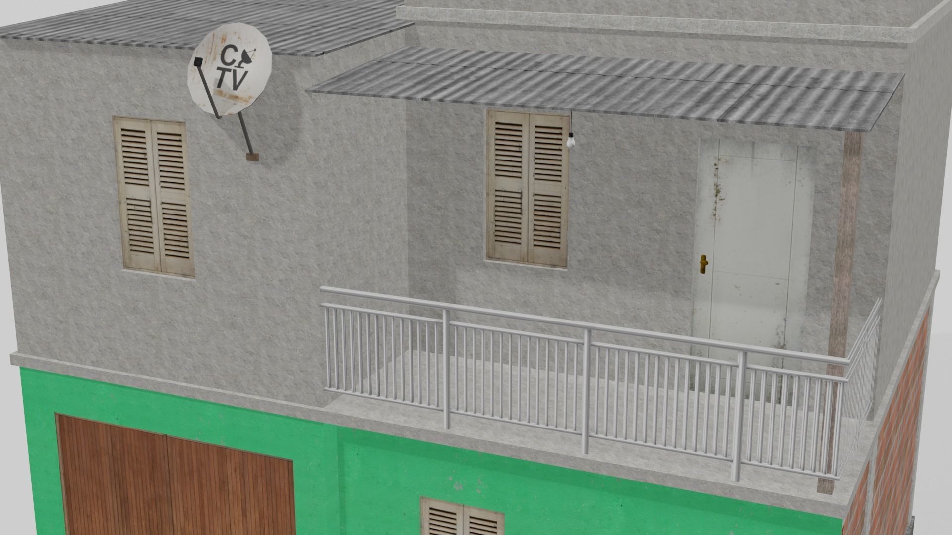 Pack Of Slum Houses 2 - 58 houses Low-poly 3D model_121