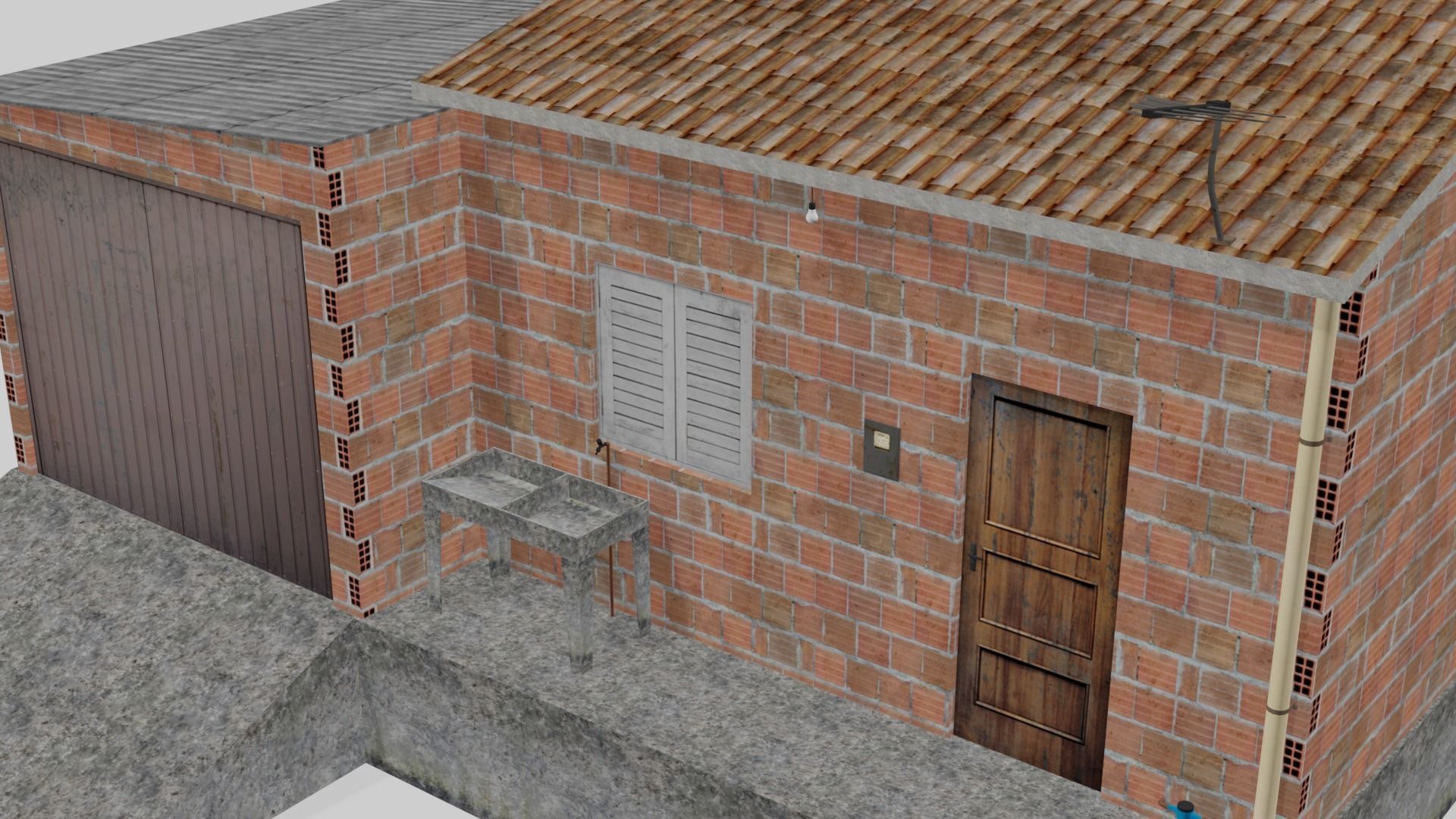 Pack Of Slum Houses 2 - 58 houses Low-poly 3D model_115