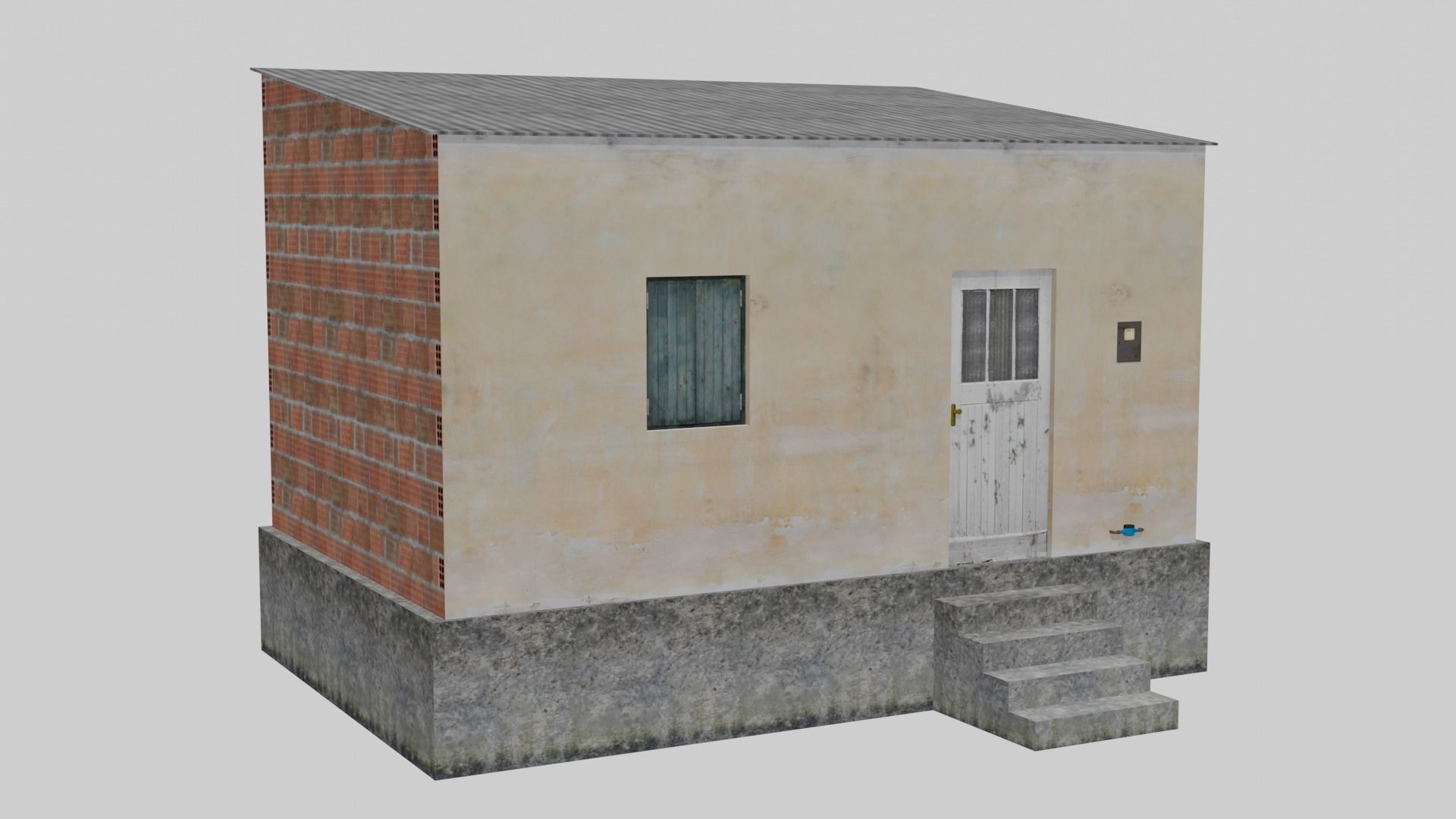 Pack Of Slum Houses 2 - 58 houses Low-poly 3D model_23