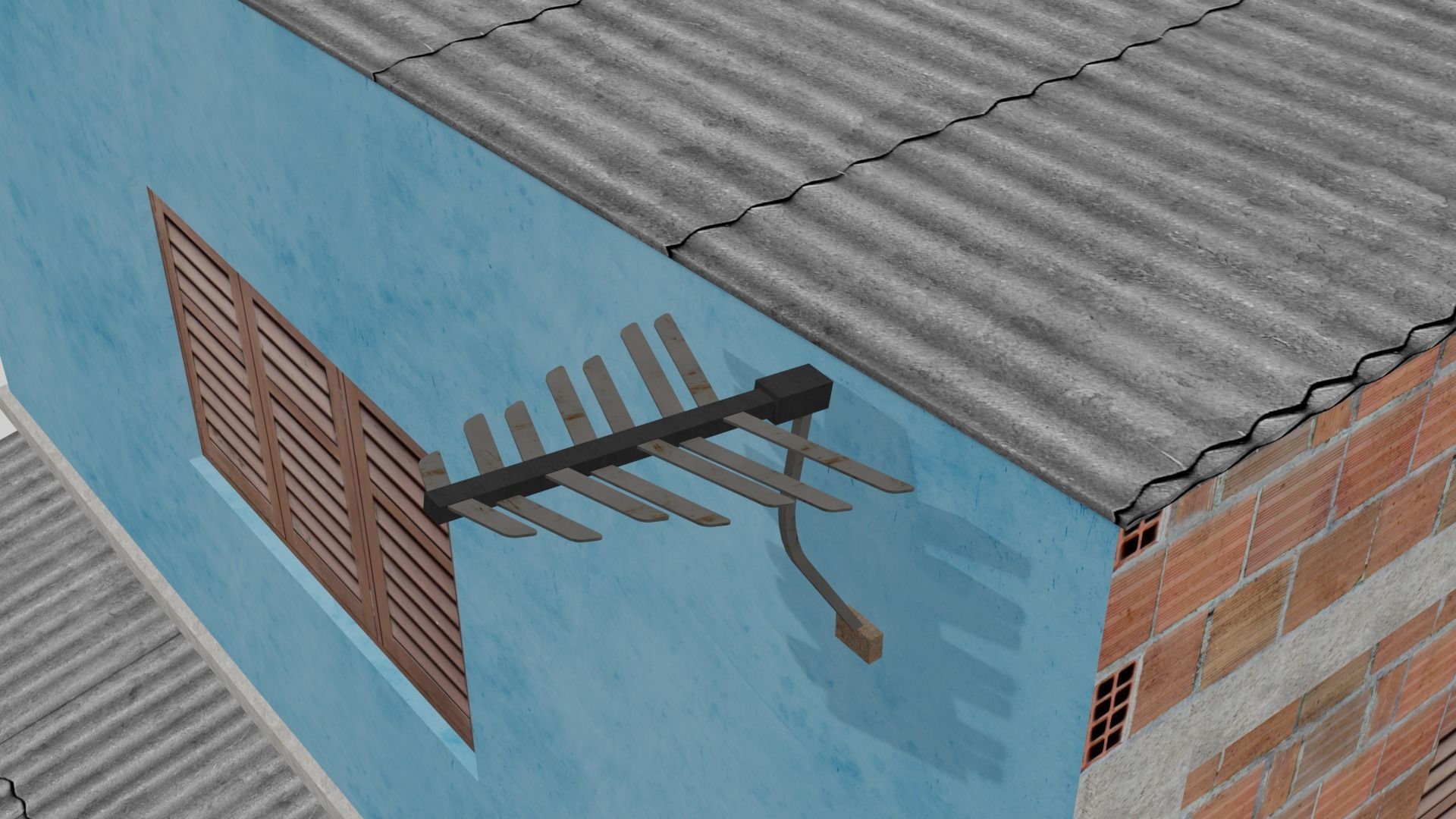 Pack Of Slum Houses 2 - 58 houses Low-poly 3D model_137