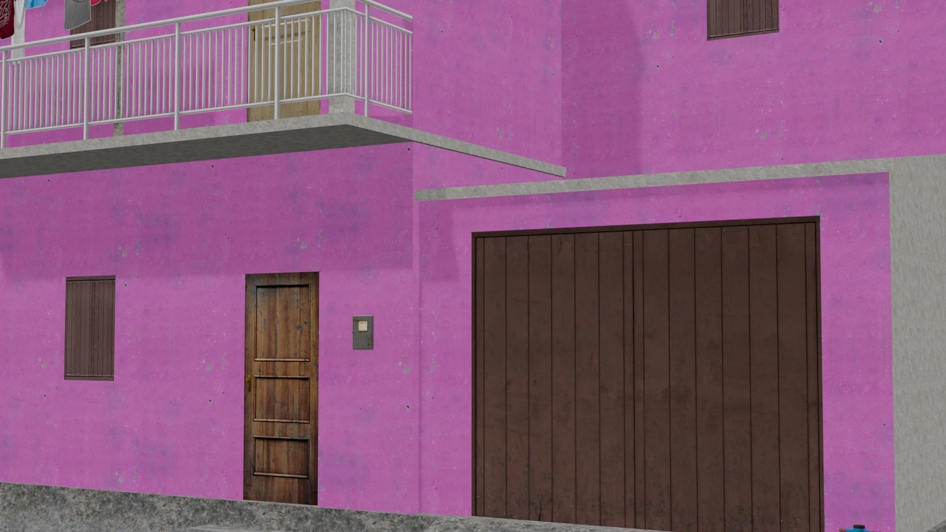 Pack Of Slum Houses 2 - 58 houses Low-poly 3D model_52