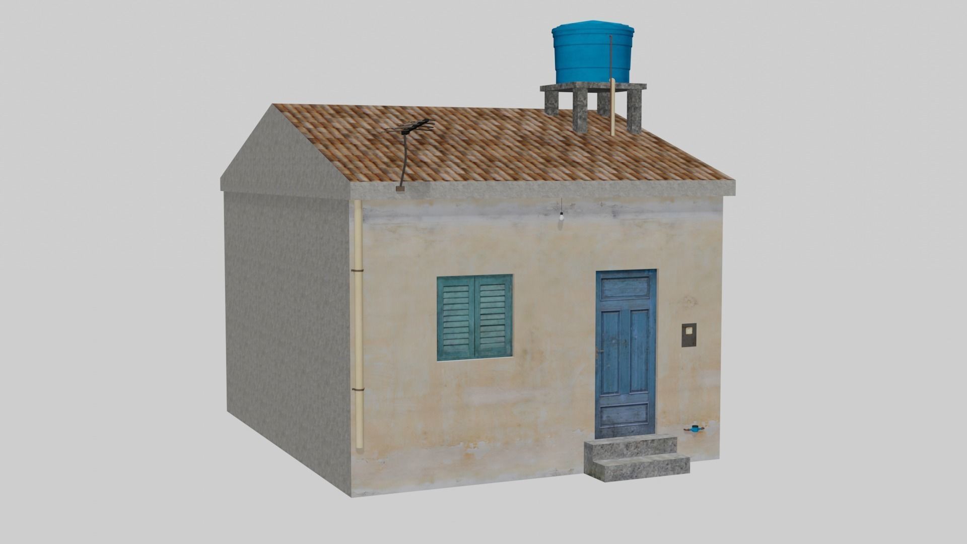 Pack Of Slum Houses 2 - 58 houses Low-poly 3D model_13