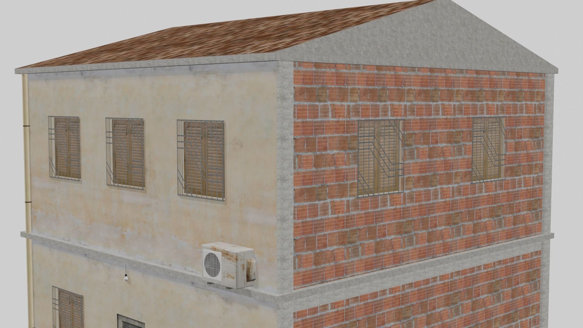 Pack Of Slum Houses 2 - 58 houses Low-poly 3D model_30