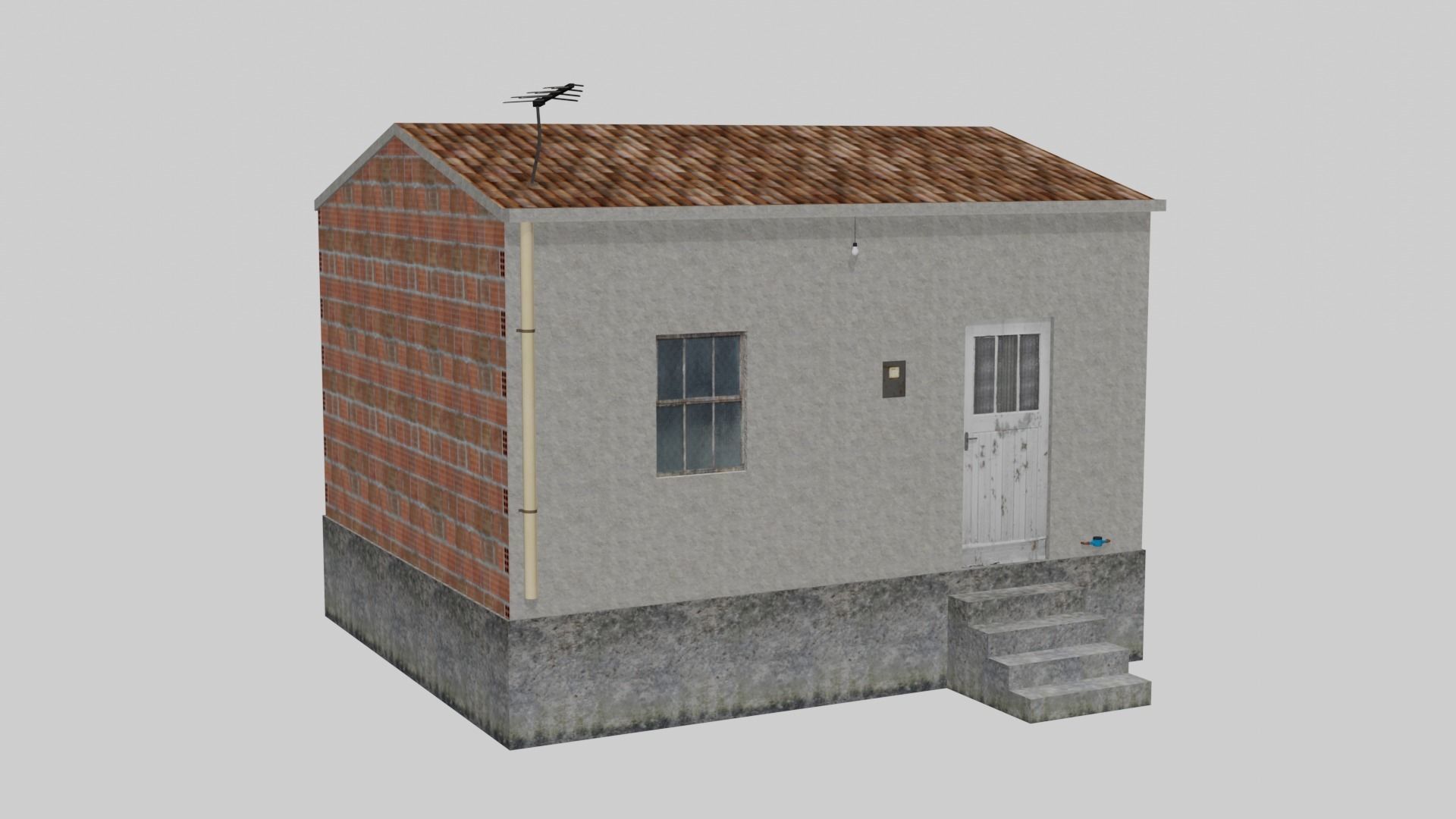 Pack Of Slum Houses 2 - 58 houses Low-poly 3D model_1