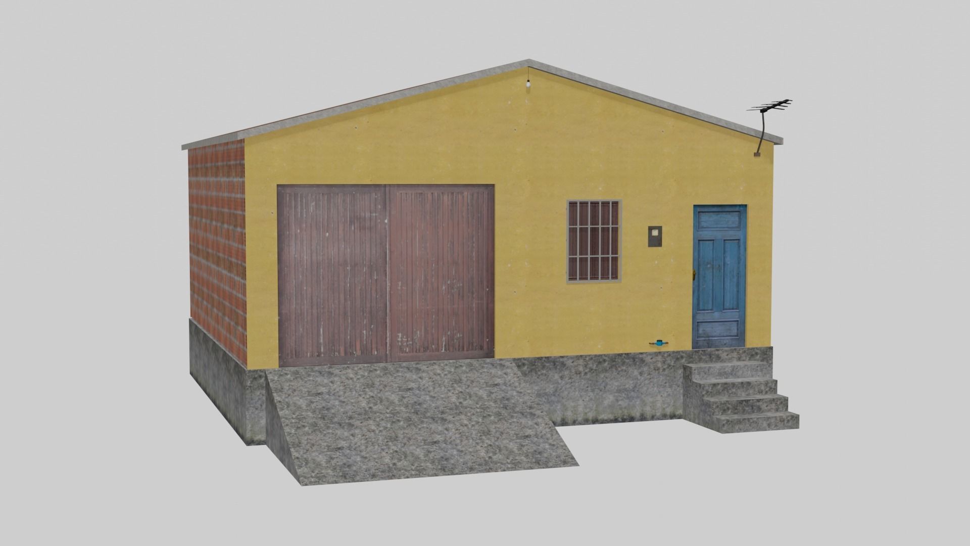 Pack Of Slum Houses 2 - 58 houses Low-poly 3D model_7