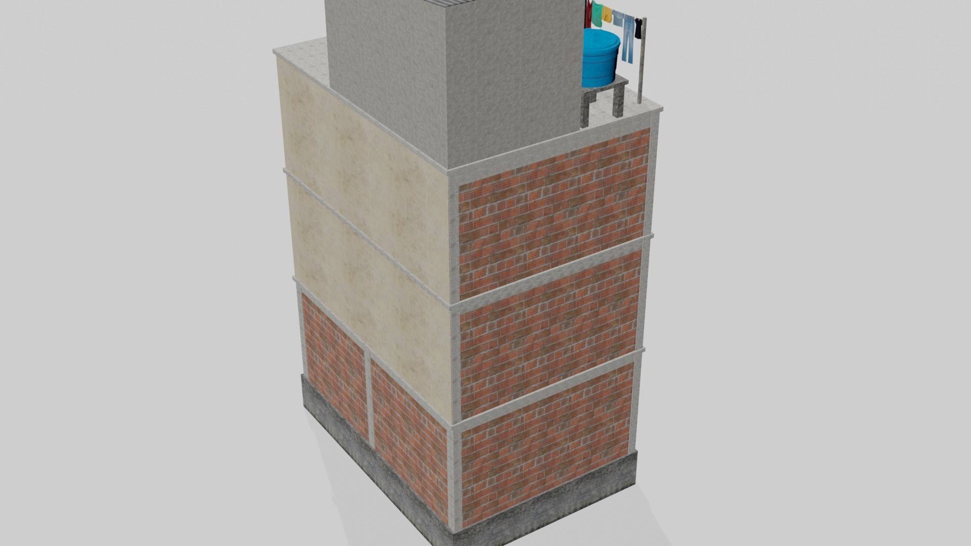 Pack Of Slum Houses 2 - 58 houses Low-poly 3D model_125