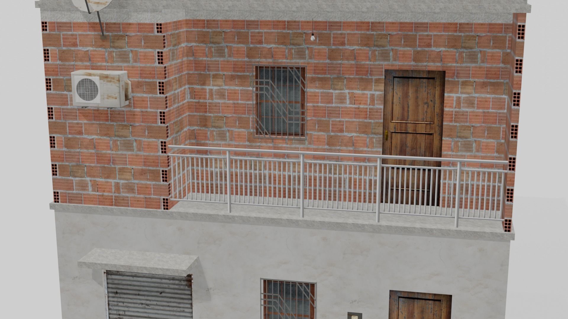 Pack Of Slum Houses 2 - 58 houses Low-poly 3D model_91