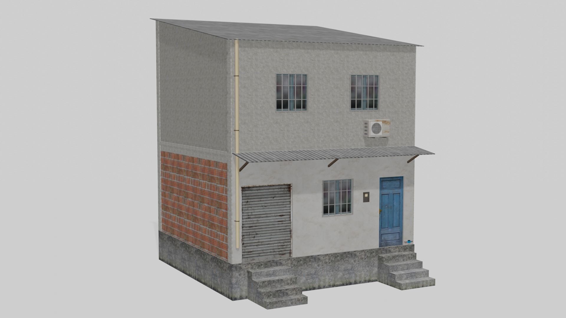 Pack Of Slum Houses 2 - 58 houses Low-poly 3D model_56