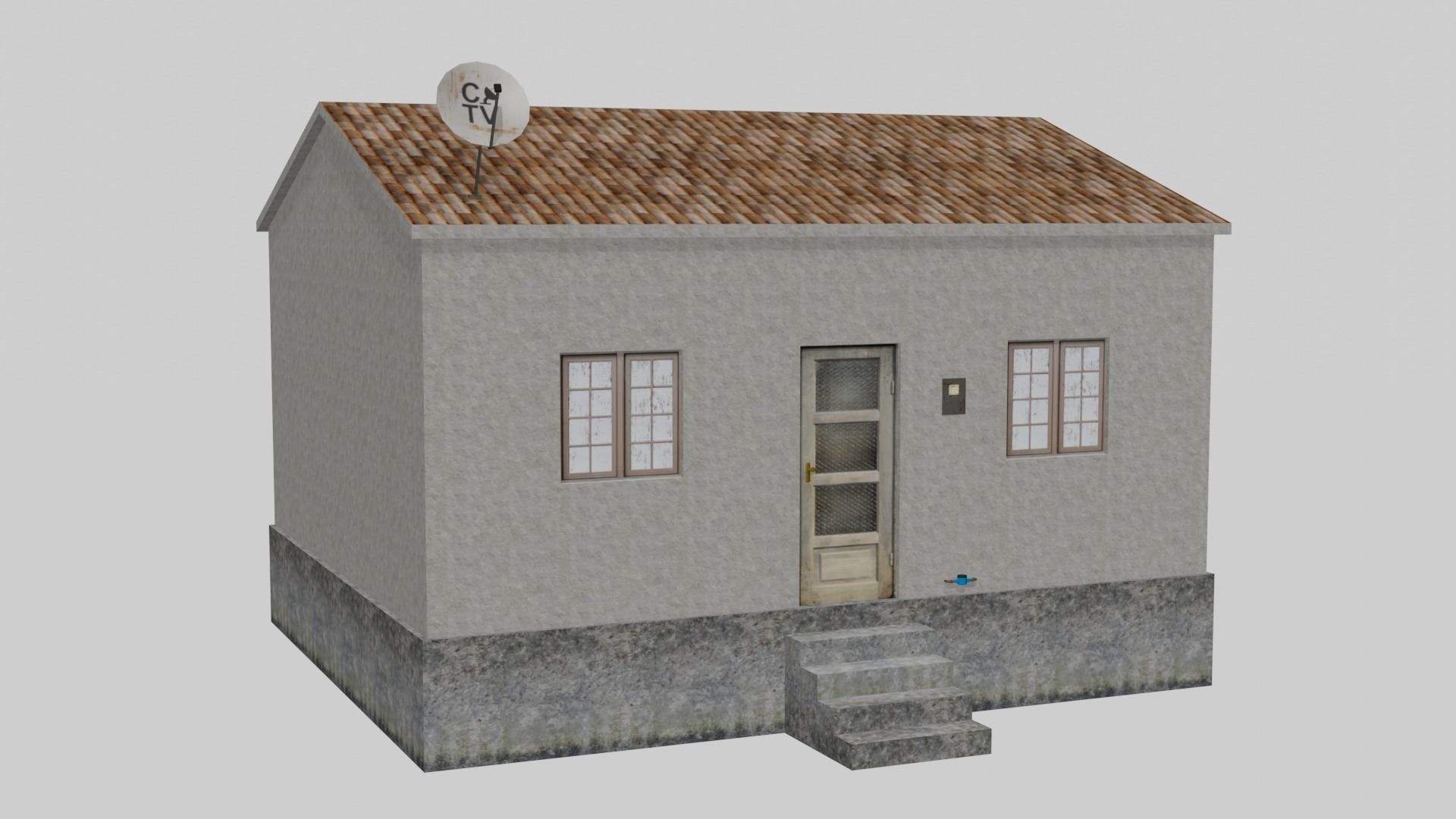 Pack Of Slum Houses 2 - 58 houses Low-poly 3D model_9