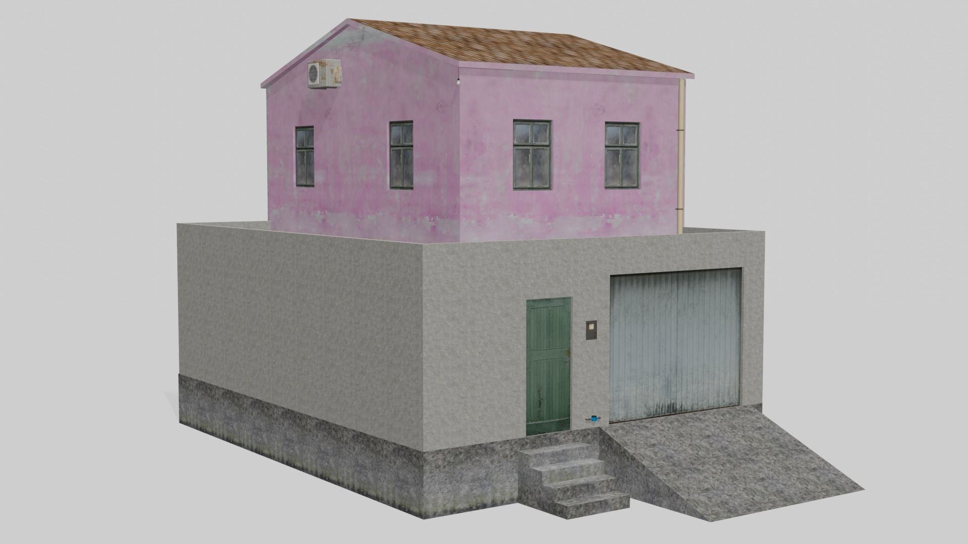 Pack Of Slum Houses 2 - 58 houses Low-poly 3D model_25