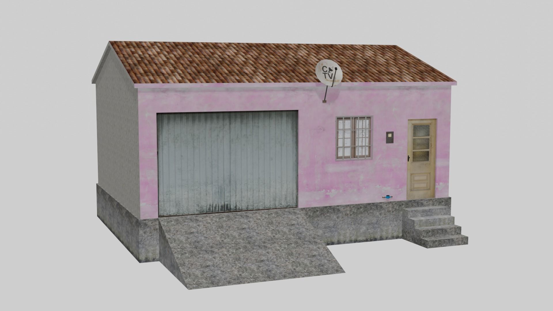 Pack Of Slum Houses 2 - 58 houses Low-poly 3D model_4