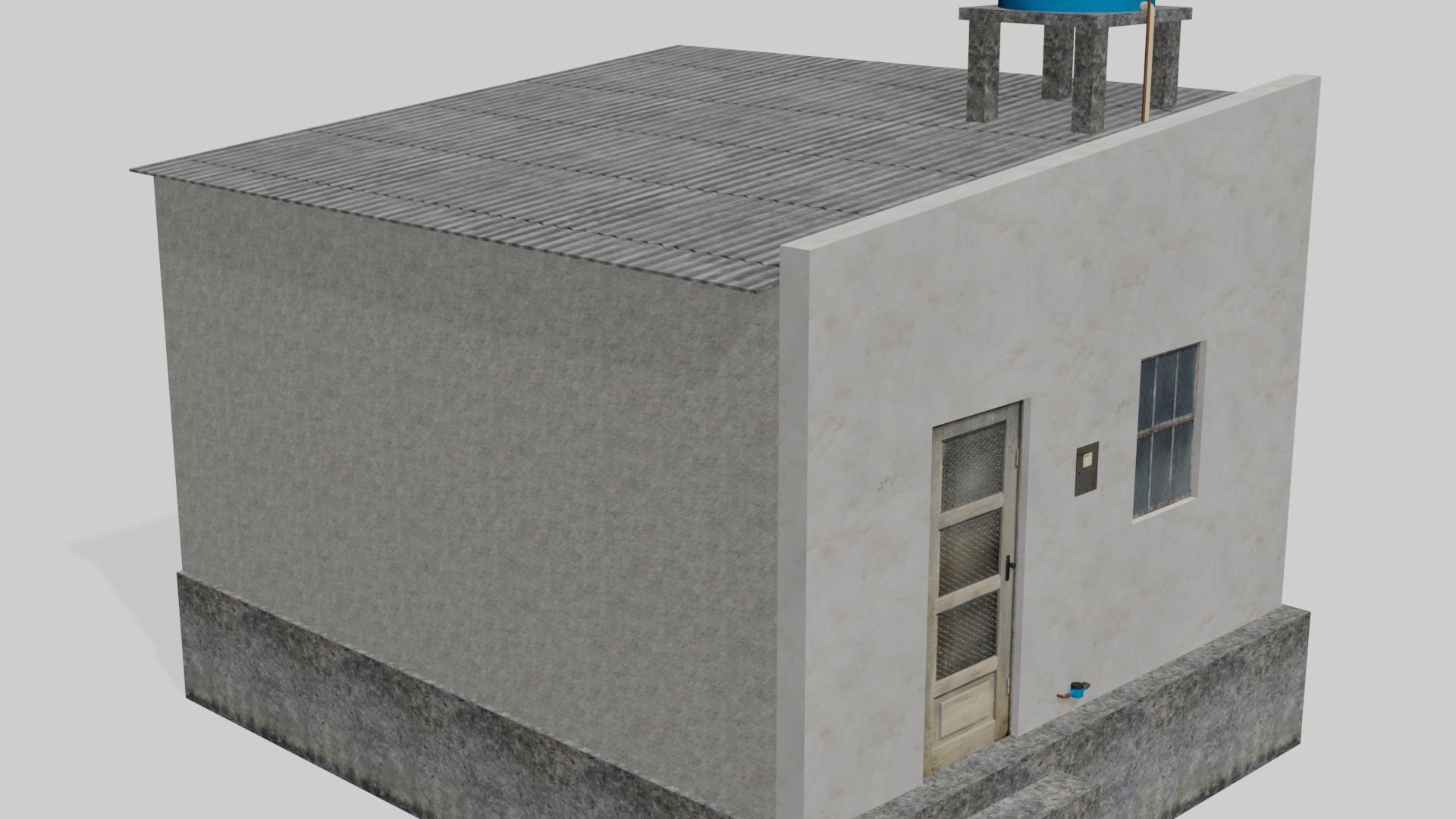 Pack Of Slum Houses 2 - 58 houses Low-poly 3D model_18