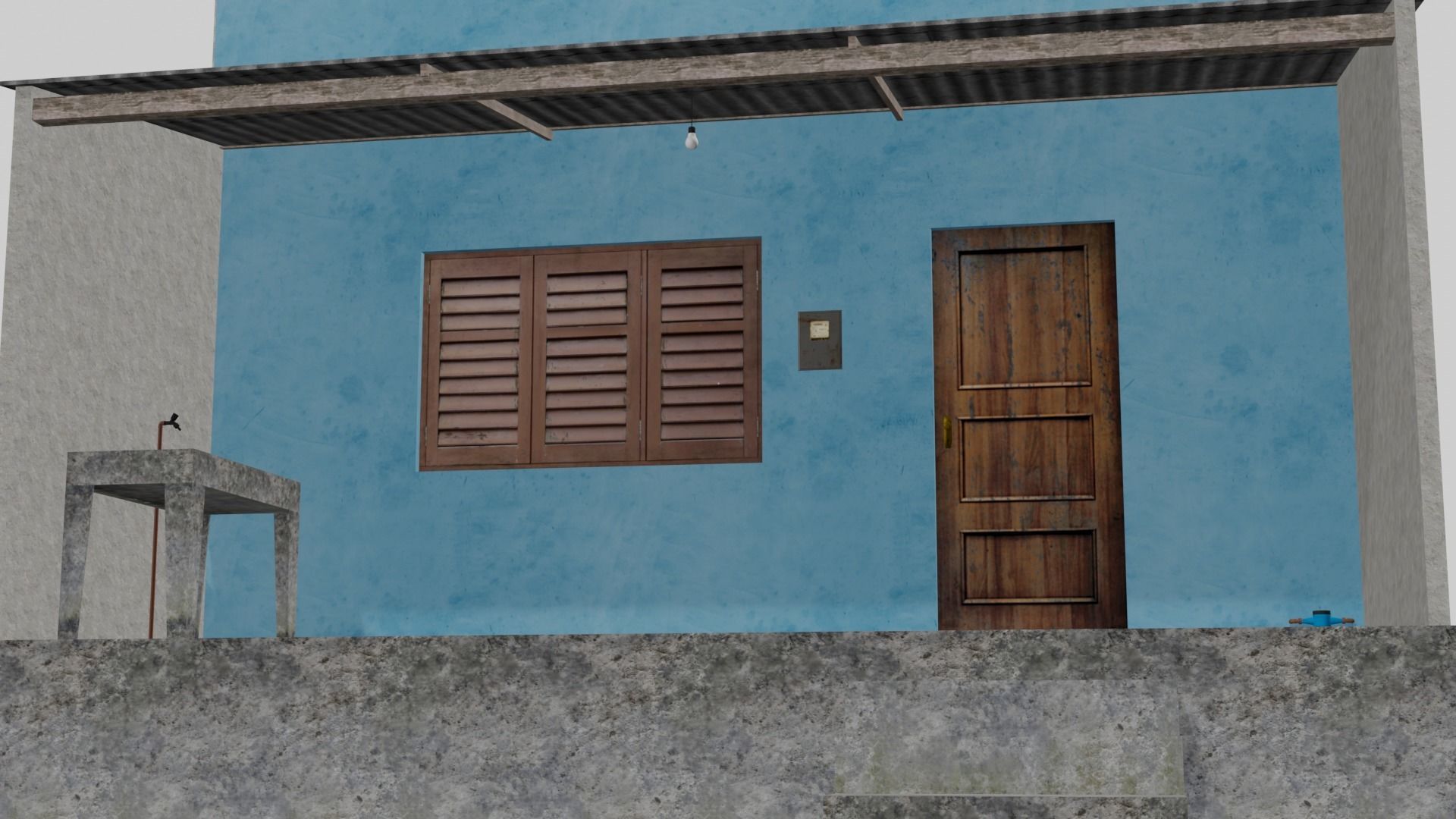 Pack Of Slum Houses 2 - 58 houses Low-poly 3D model_136