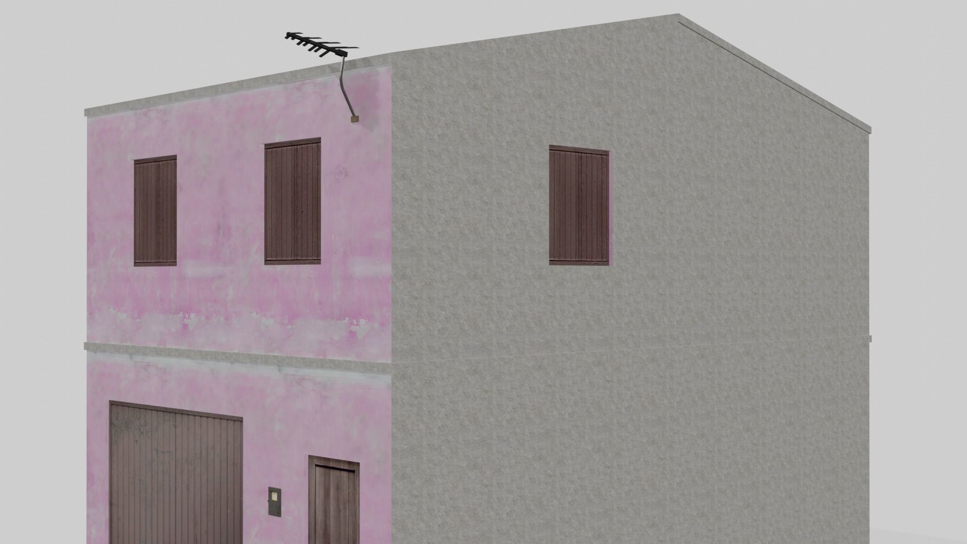 Pack Of Slum Houses 2 - 58 houses Low-poly 3D model_40