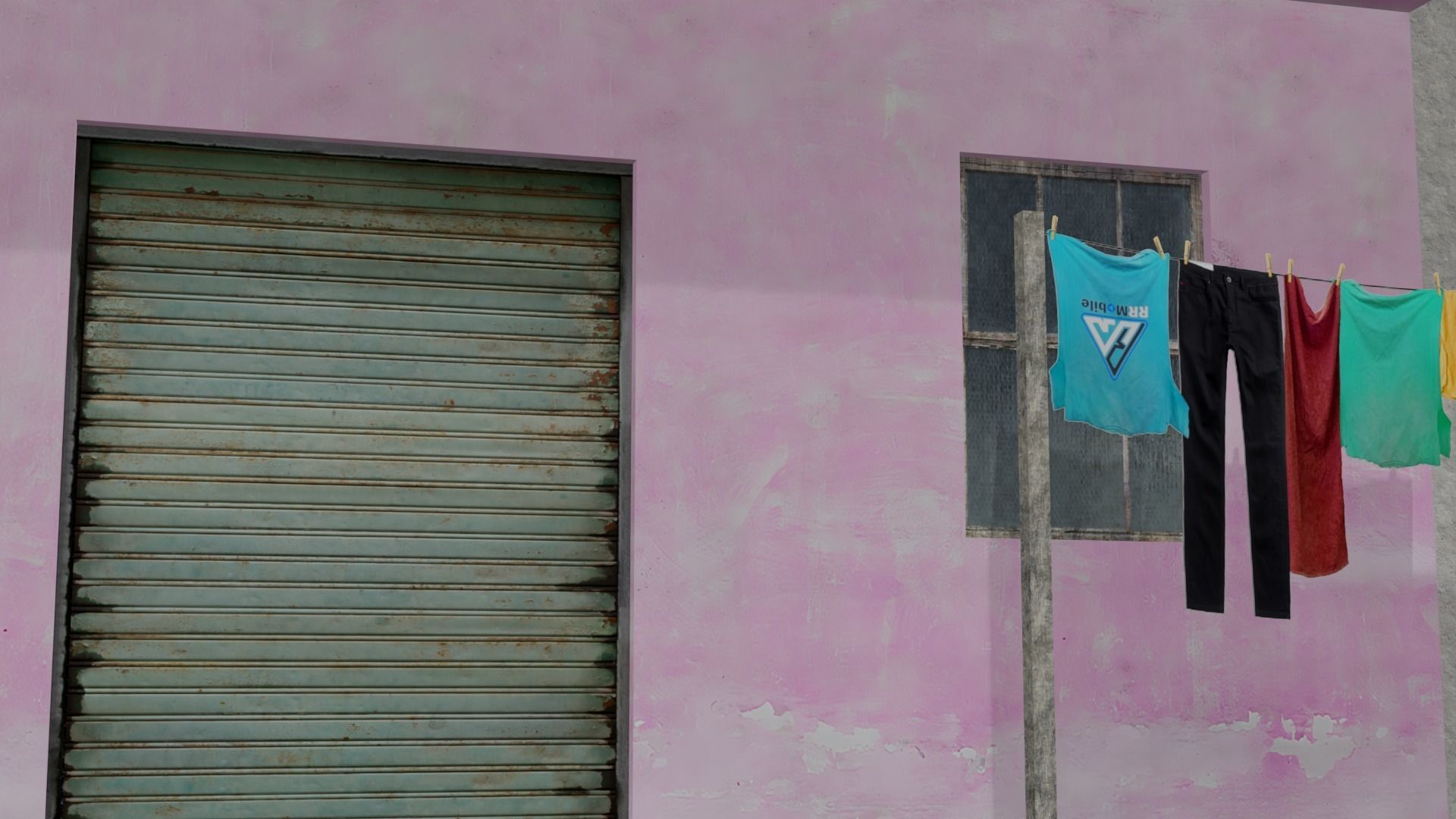 Pack Of Slum Houses 2 - 58 houses Low-poly 3D model_55