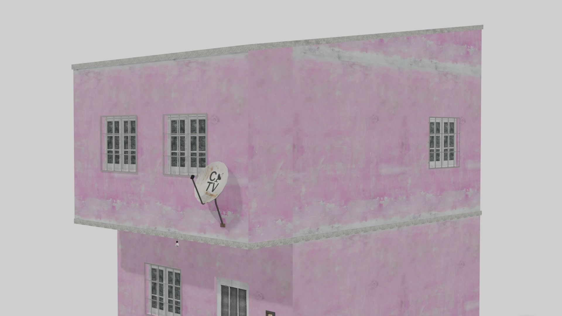 Pack Of Slum Houses 2 - 58 houses Low-poly 3D model_32