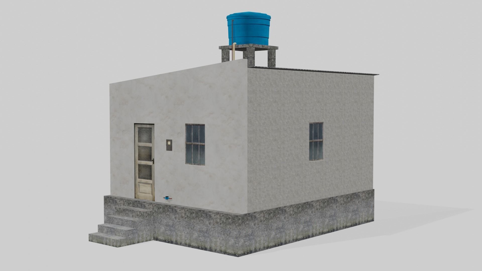 Pack Of Slum Houses 2 - 58 houses Low-poly 3D model_17