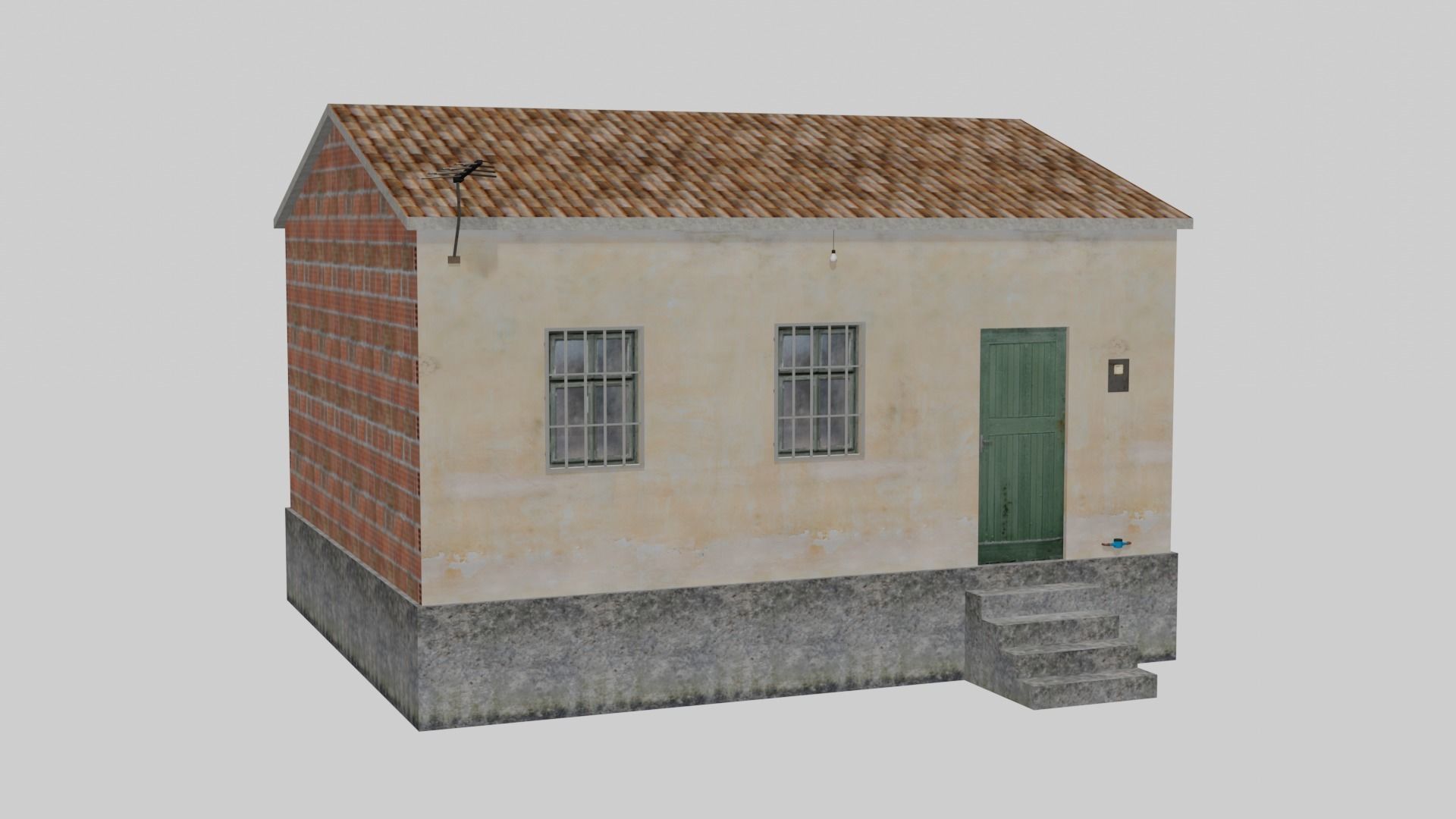 Pack Of Slum Houses 2 - 58 houses Low-poly 3D model_3