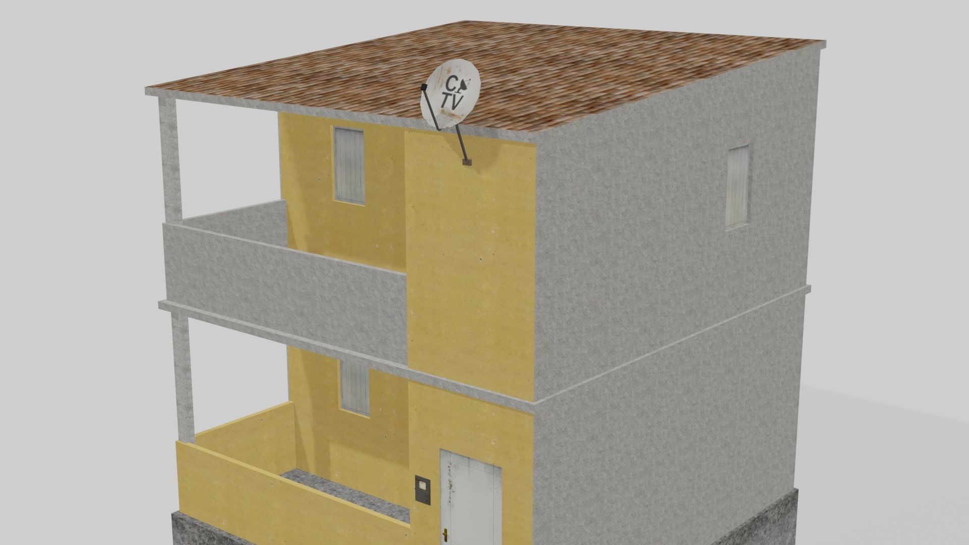 Pack Of Slum Houses 2 - 58 houses Low-poly 3D model_101