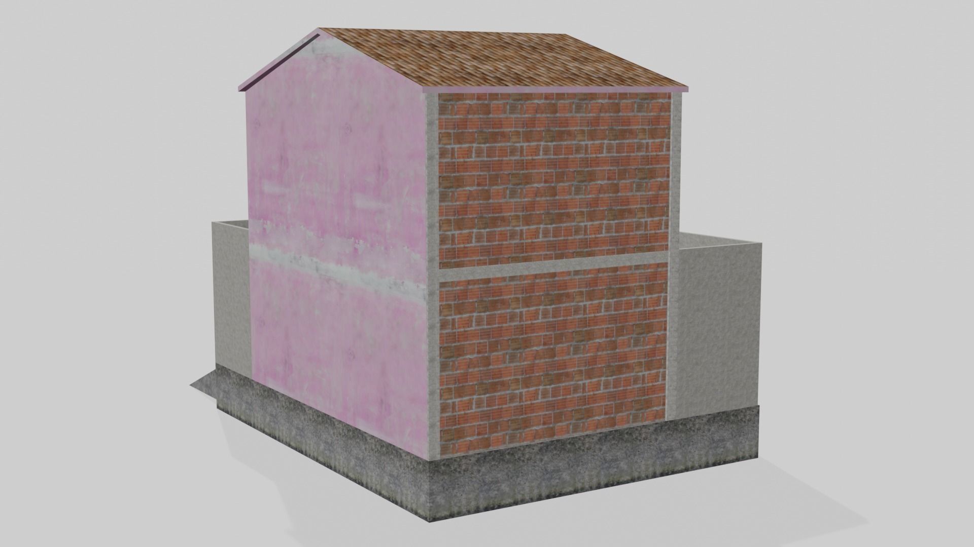 Pack Of Slum Houses 2 - 58 houses Low-poly 3D model_28