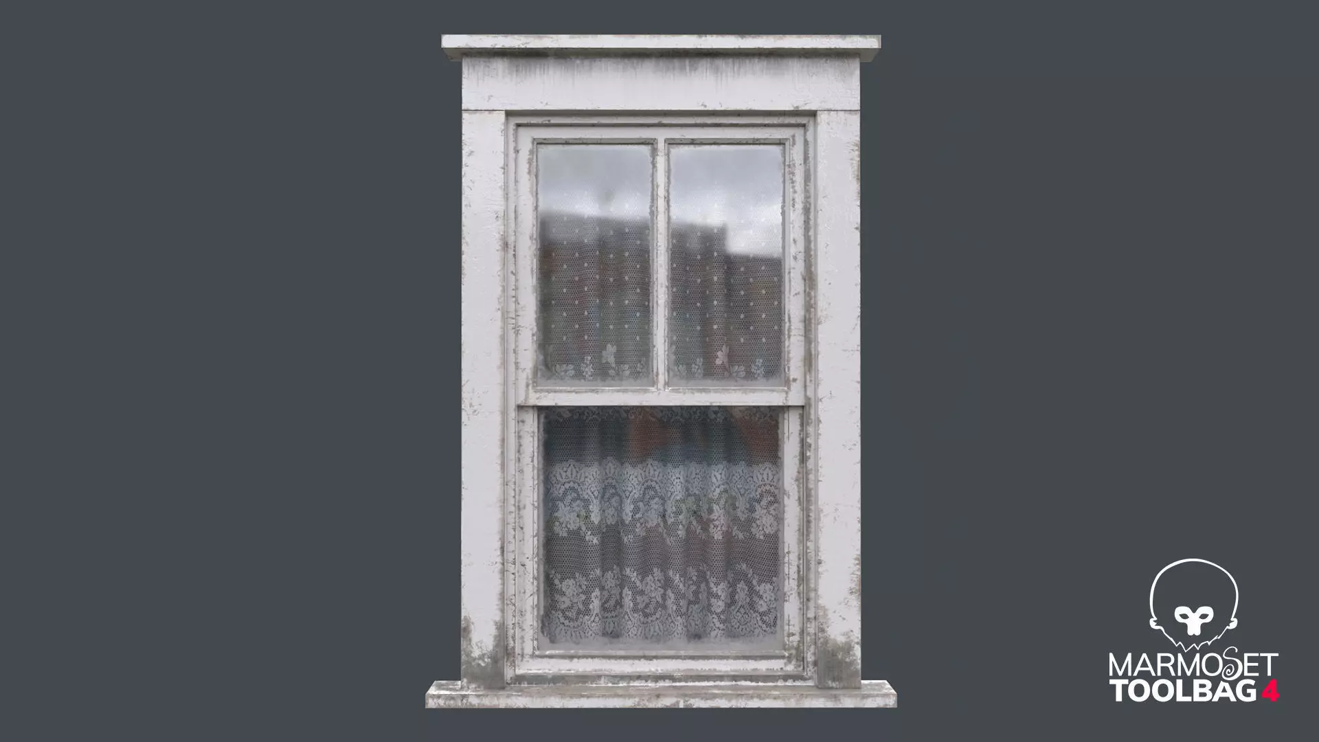 Old Window  Low-poly 3D model_0