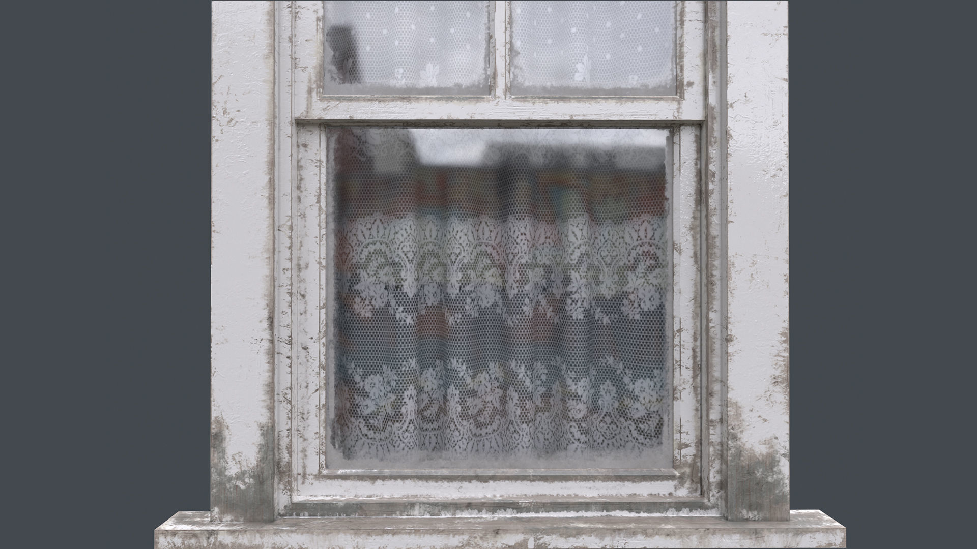 Old Window  Low-poly 3D model_3