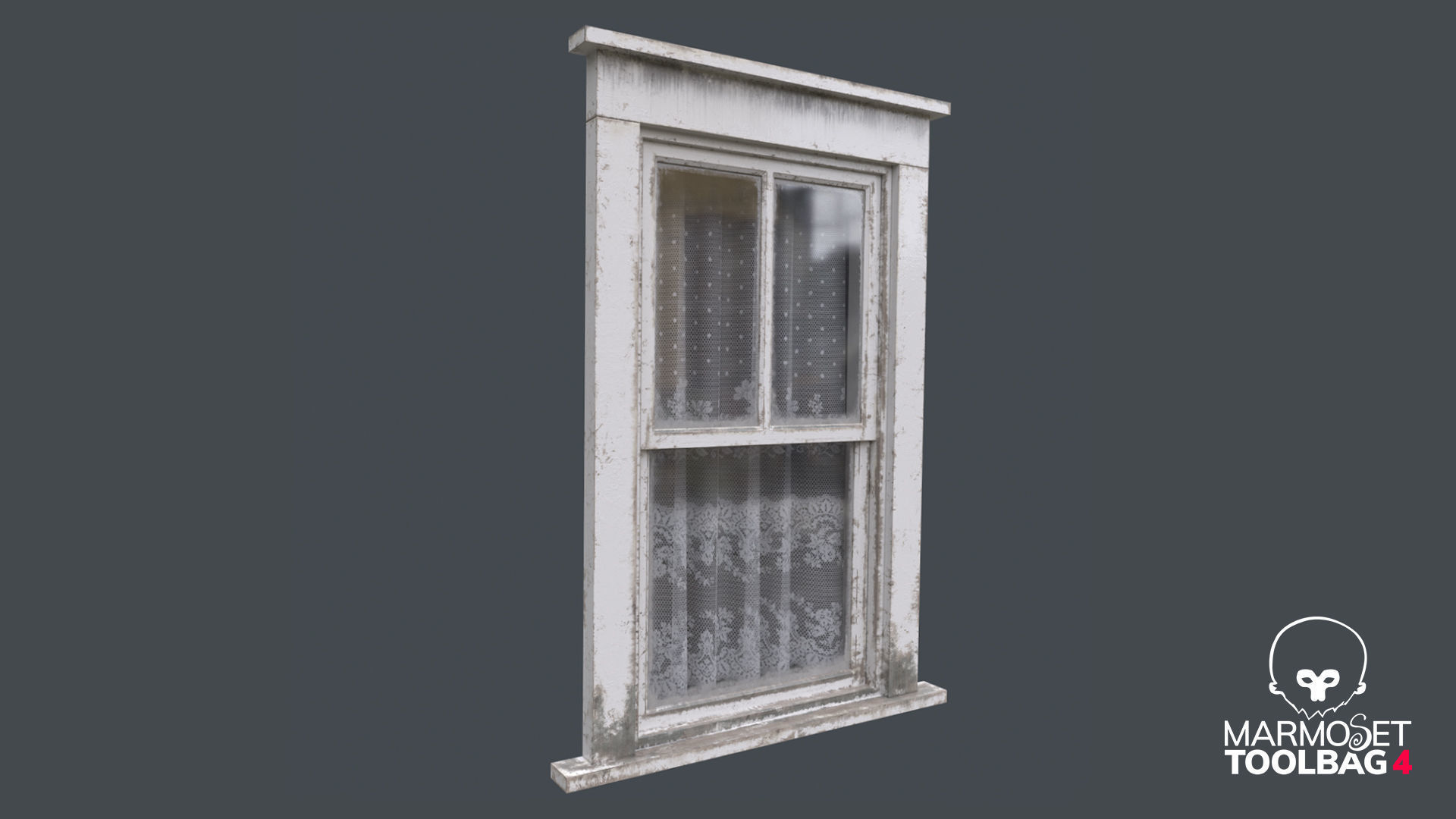 Old Window  Low-poly 3D model_1