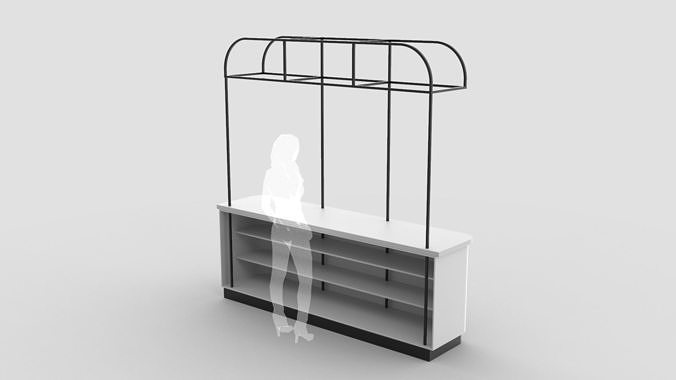 Food Display Stand 2 3D model 5