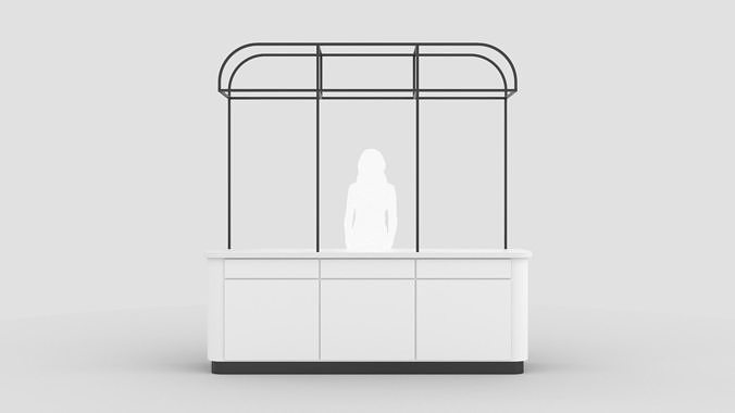 Food Display Stand 2 3D model 2