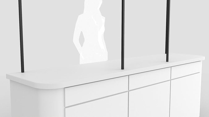 Food Display Stand 2 3D model 7