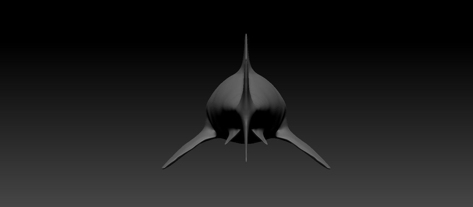 White shark base model Low-poly 3D model_15