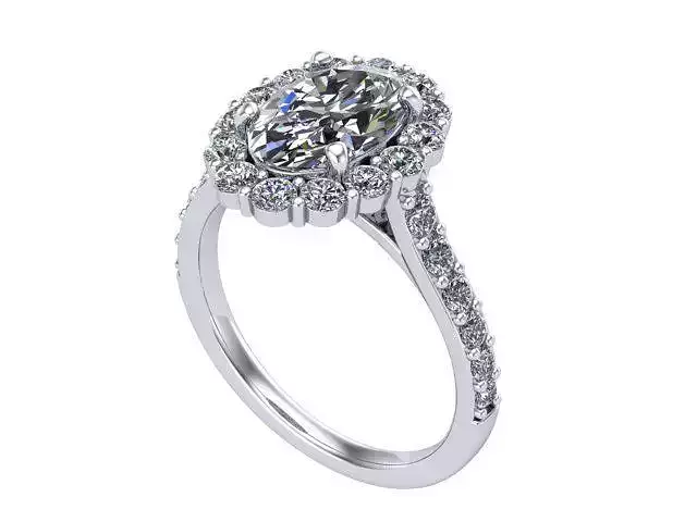 Oval Cushion Engagement Ring