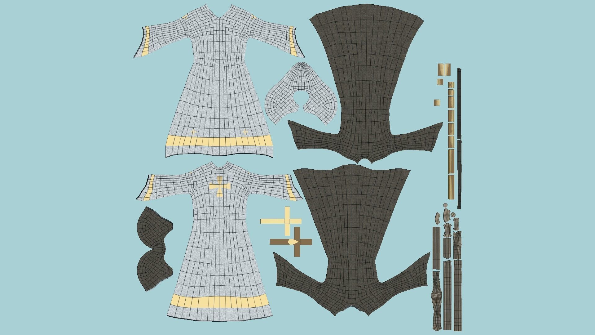 10 Priest Outfit A Collection - Character Clothing Design _78