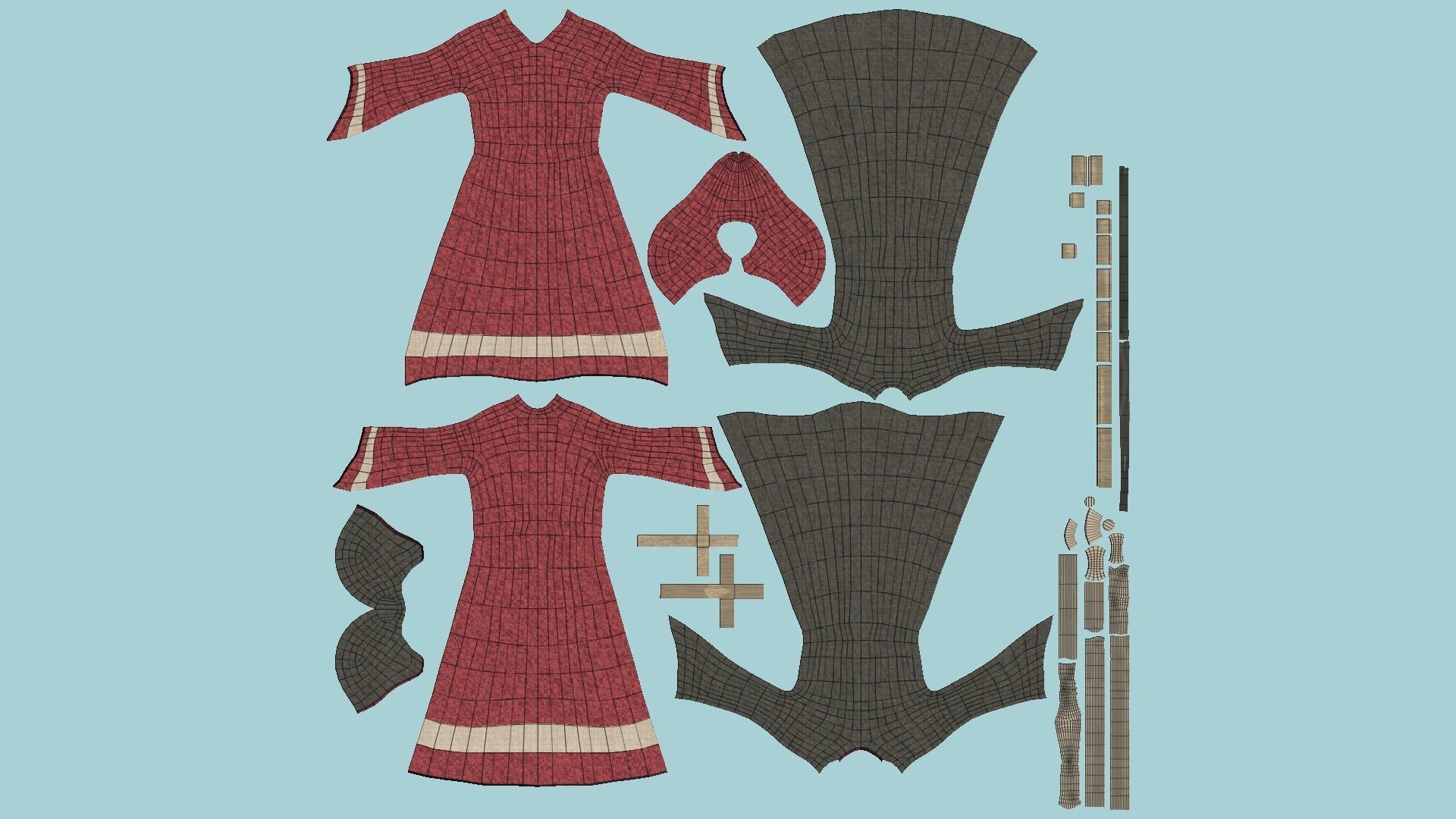 10 Priest Outfit A Collection - Character Clothing Design _77