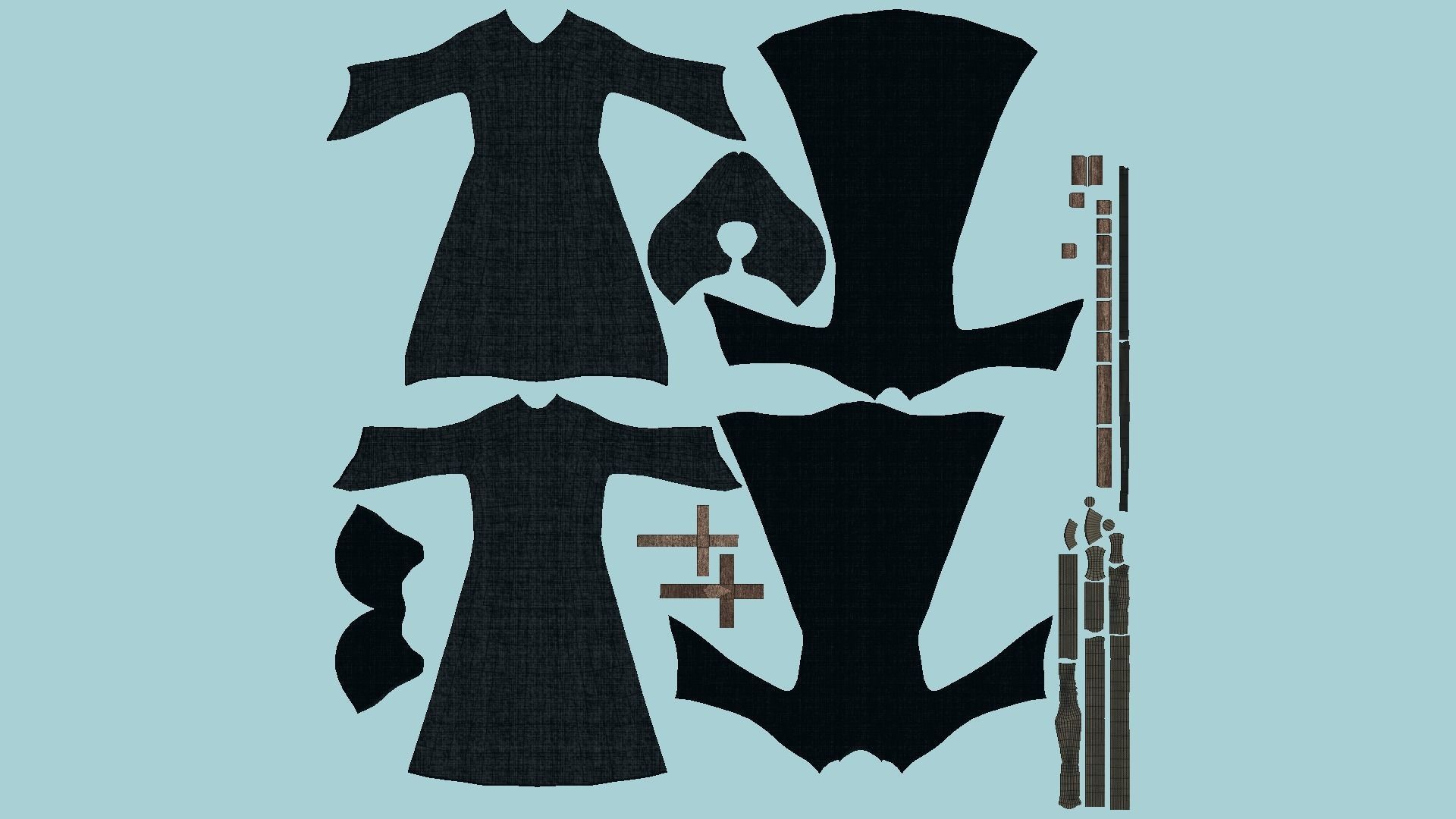 10 Priest Outfit A Collection - Character Clothing Design _69